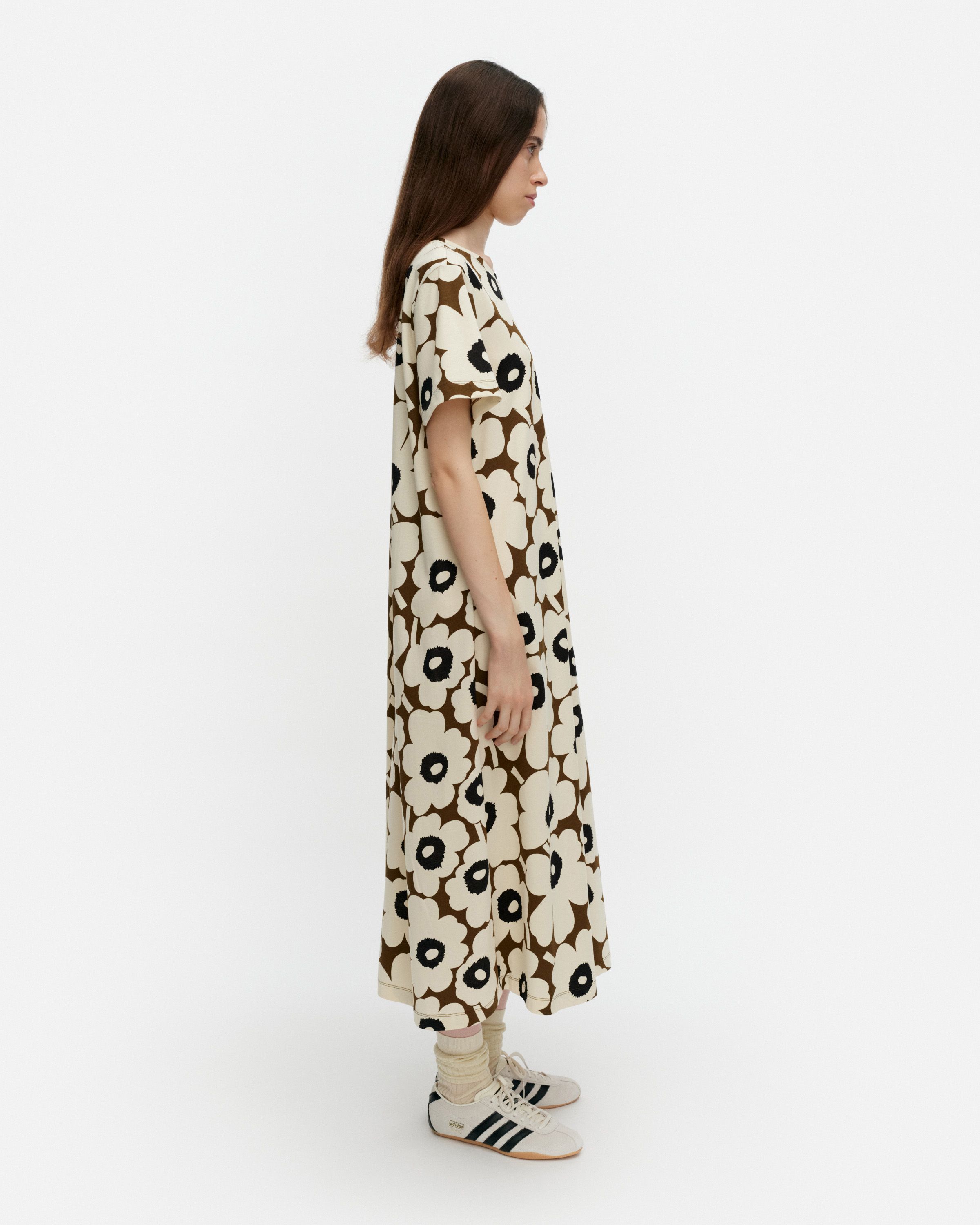 【新品Marimekko】Unikko柄　イタリア製 Marimekko Pieni Unikko bag, black - white | Finnish Design Shop