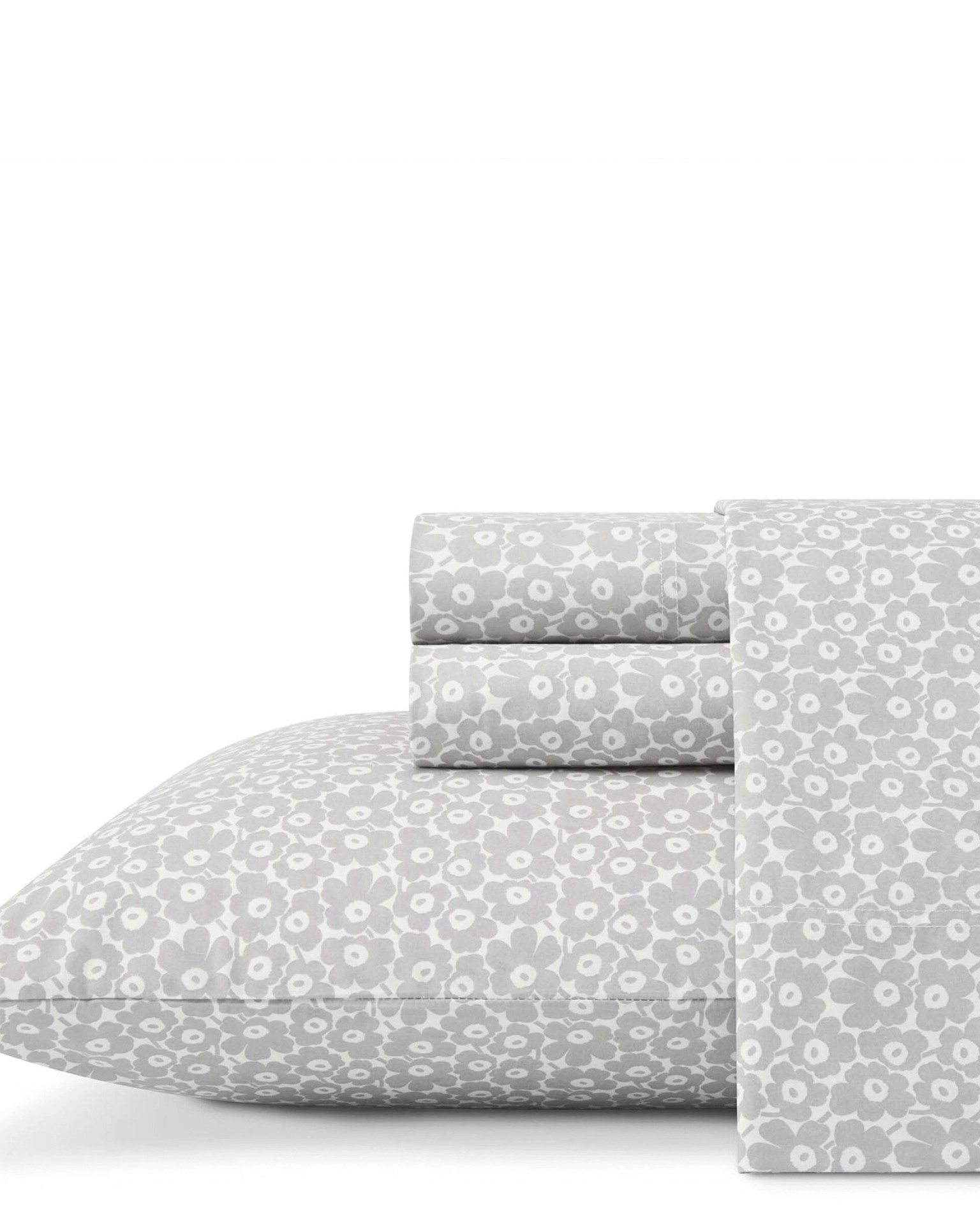 Pikkuinen Unikko Full, Sheet set, white,grey,