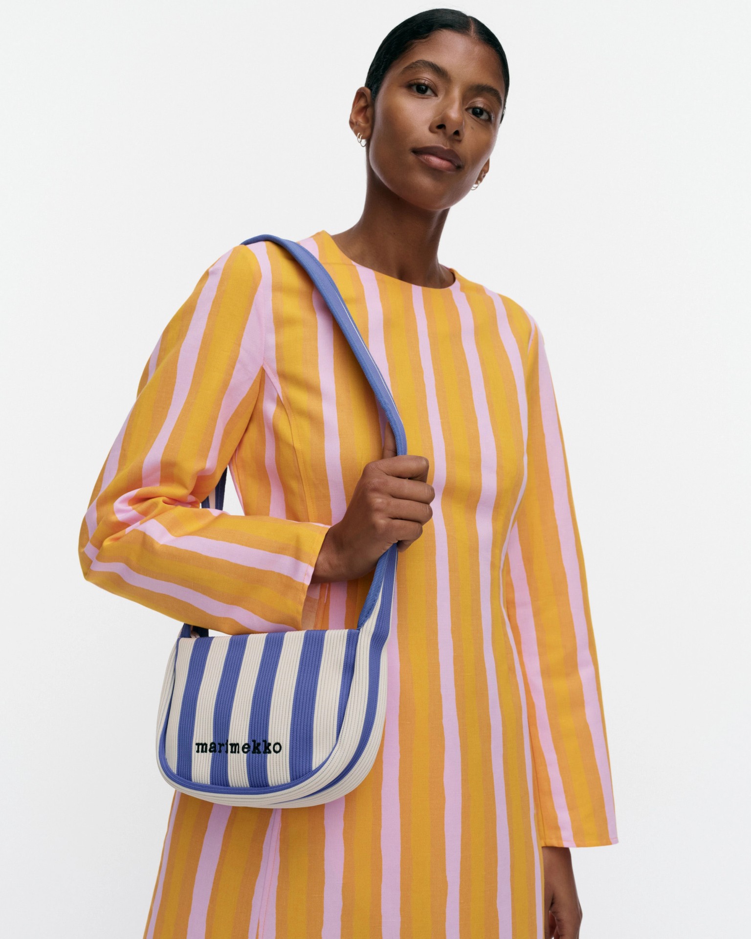 Knitted Crossbody Merirosvo, Shoulder bag, blue, off white,