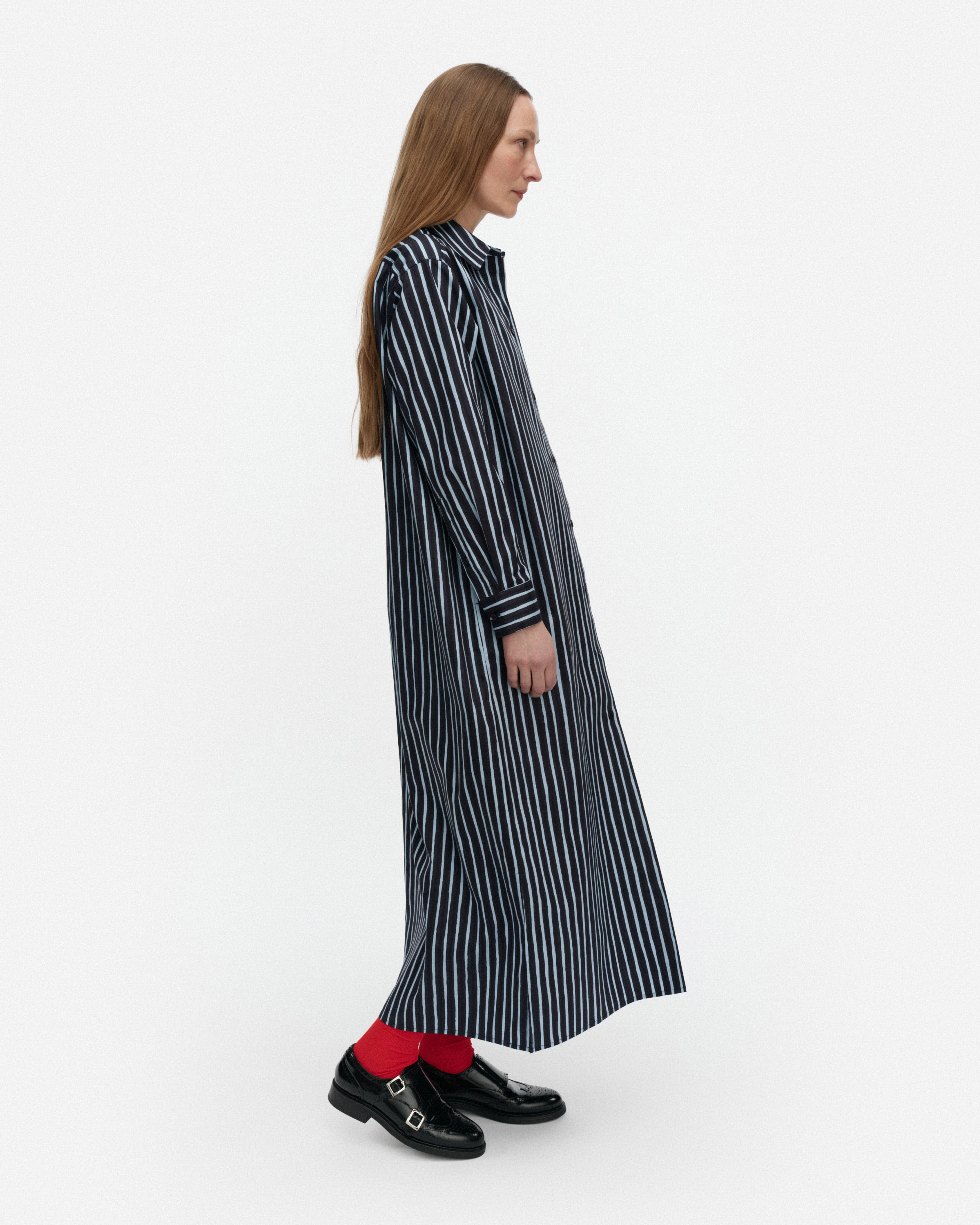 Tekniikka Piccolo, Cotton shirt dress, dark blue, light blue,