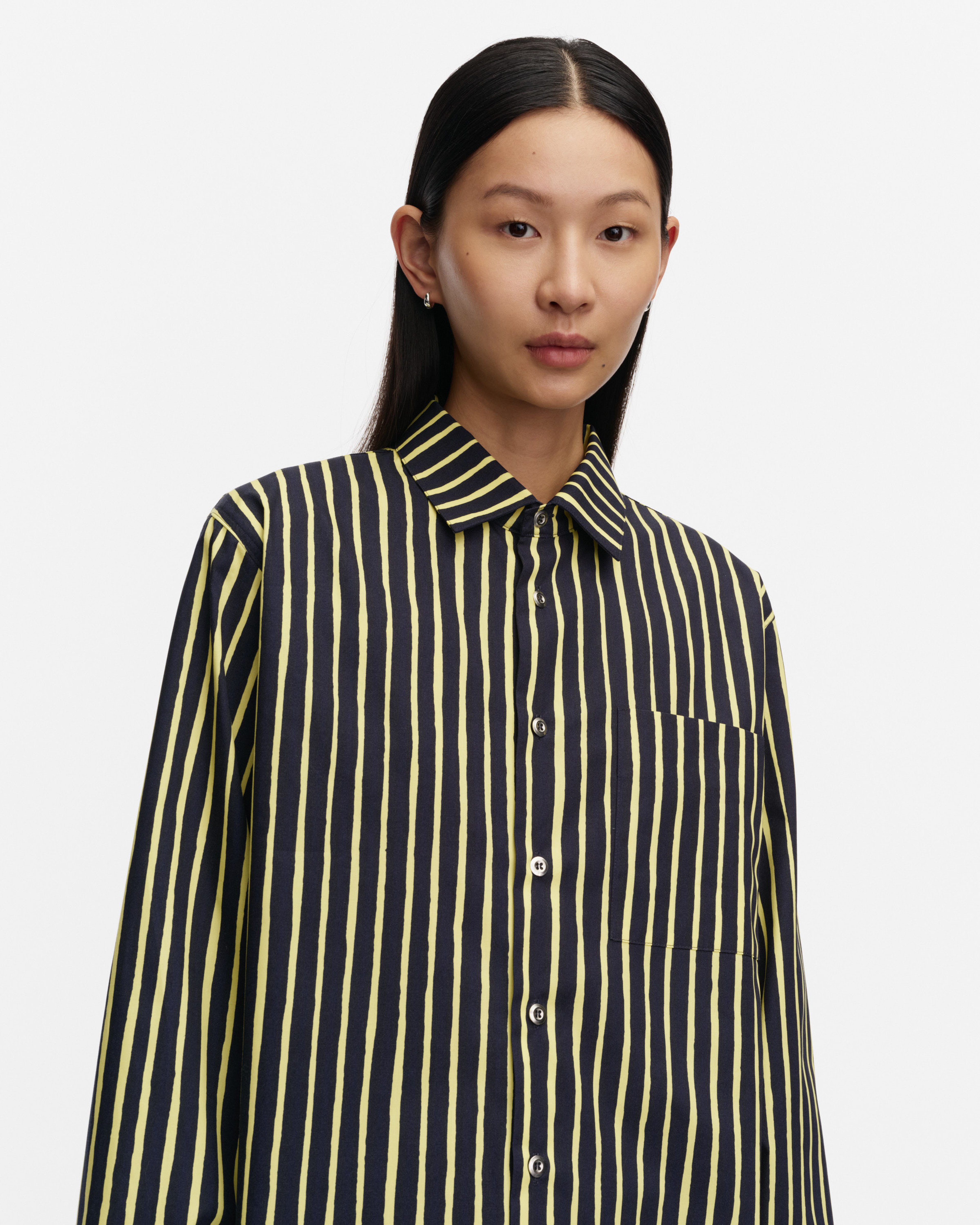 Jokapoika, Kioski cotton shirt, dark navy, yellow,