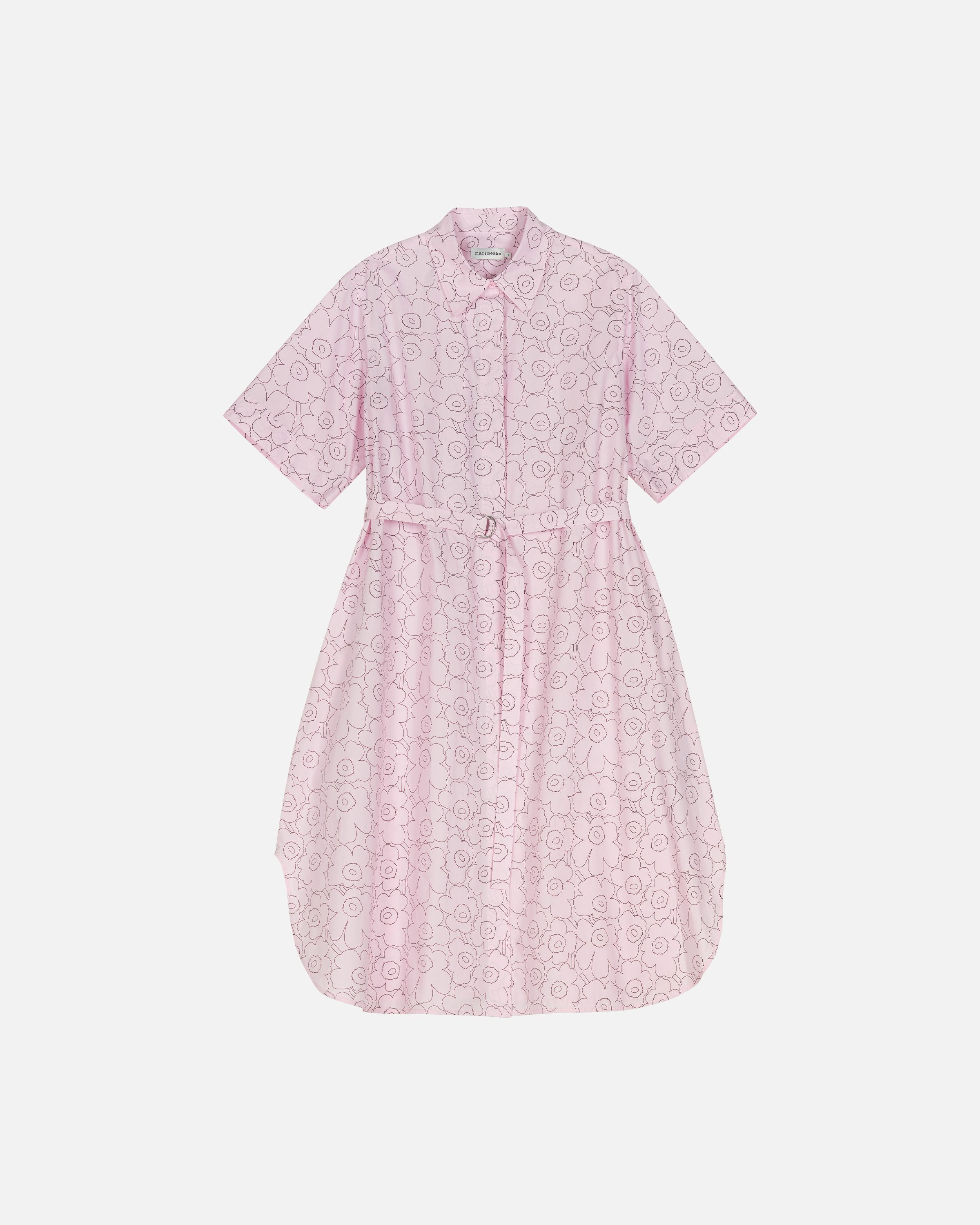 marimekko◆Popliini Piirto Unikko コットン シャツ ワンピース marimekko◇Popliini Piirto Unikko コットン シャツ ワンピース