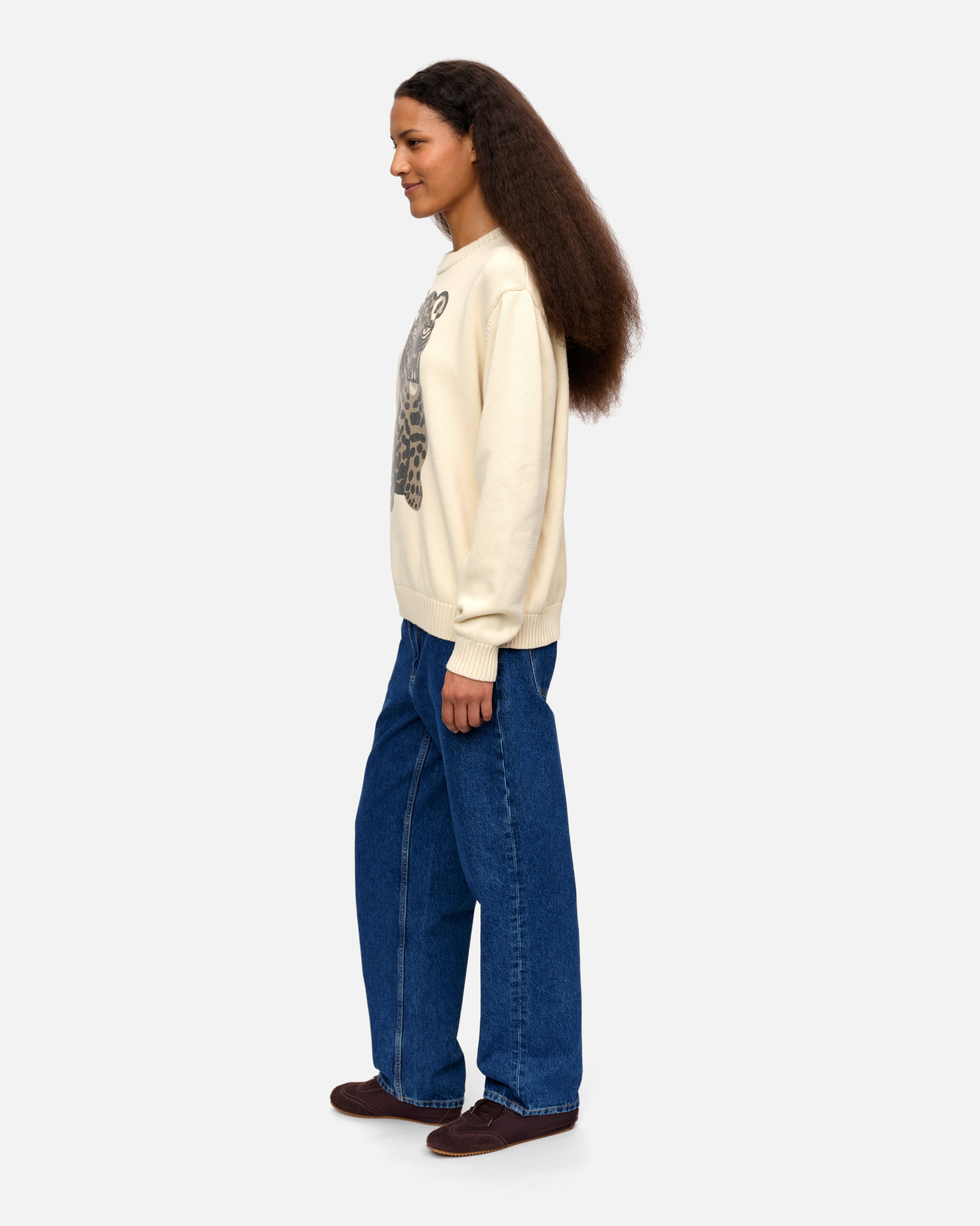 Ropina Kaksoset, Neulepusero, beige, vaaleanrusk., musta,