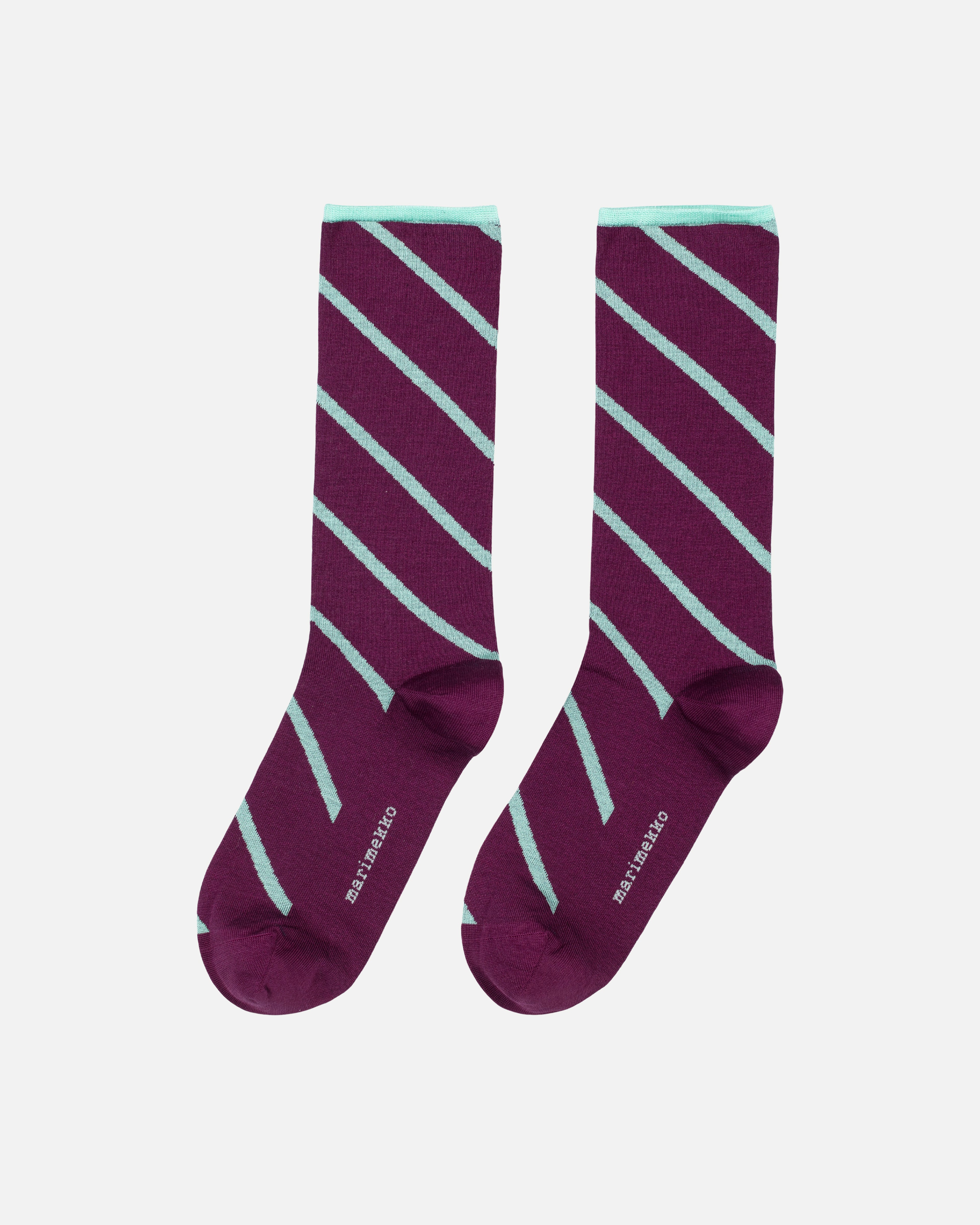 Sissi Basso, Socks, dark violet, mint,