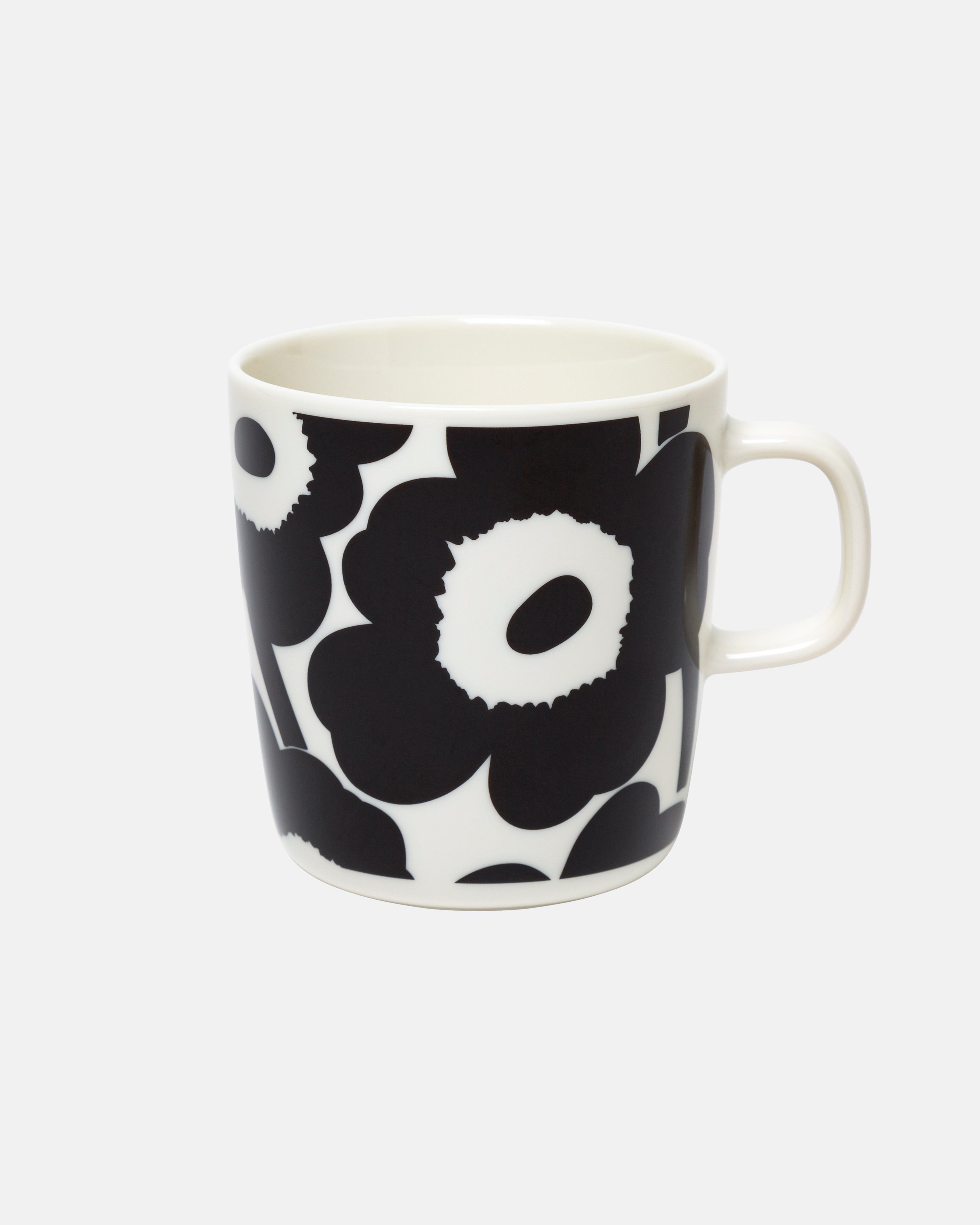 Oiva / Unikko, Mug 4 dl, blanc, noir,
