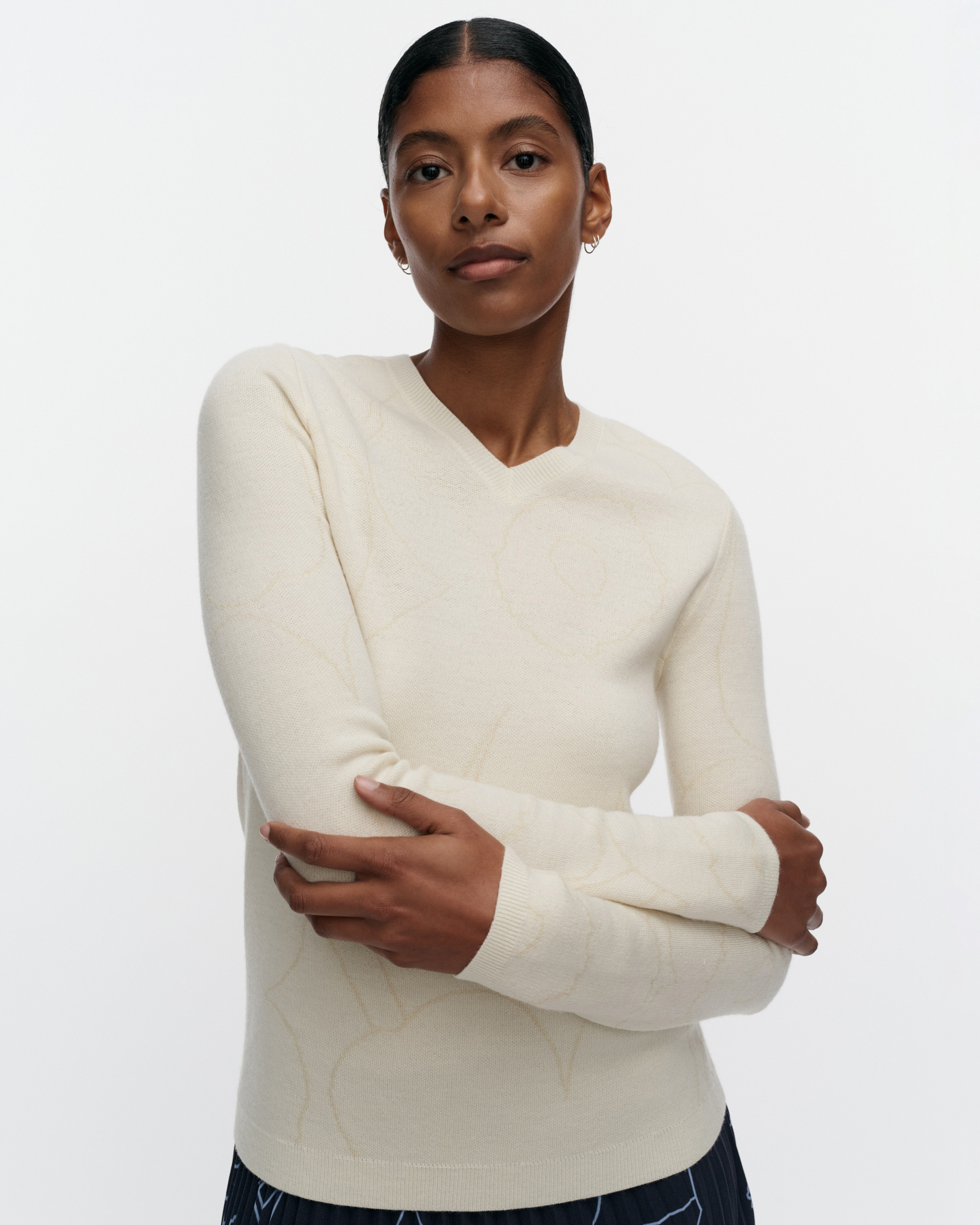 RWS Rullata Piirto Unikko, Strickpullover, Cremefarben, Cremefarben,
