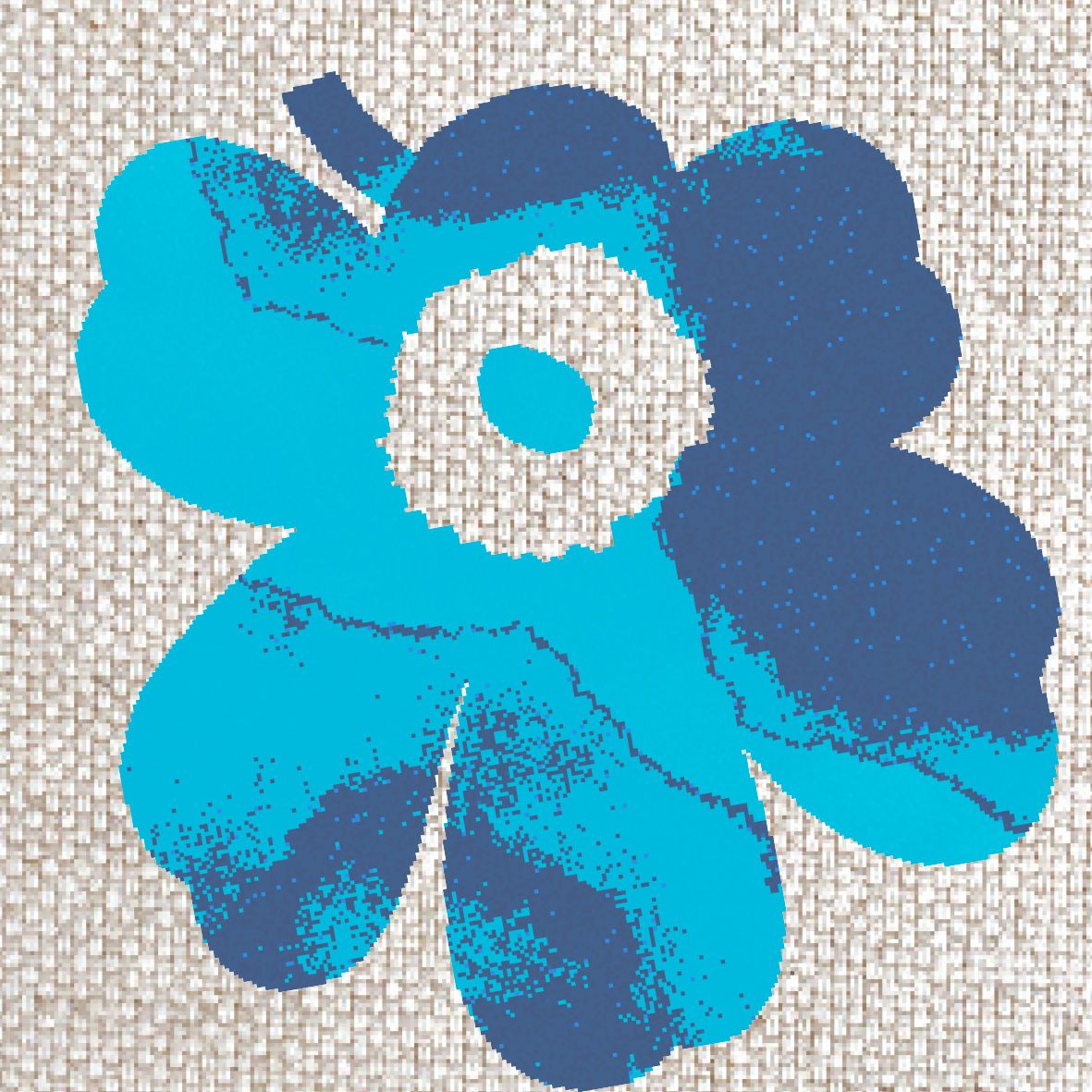 turquoise, purple, off white