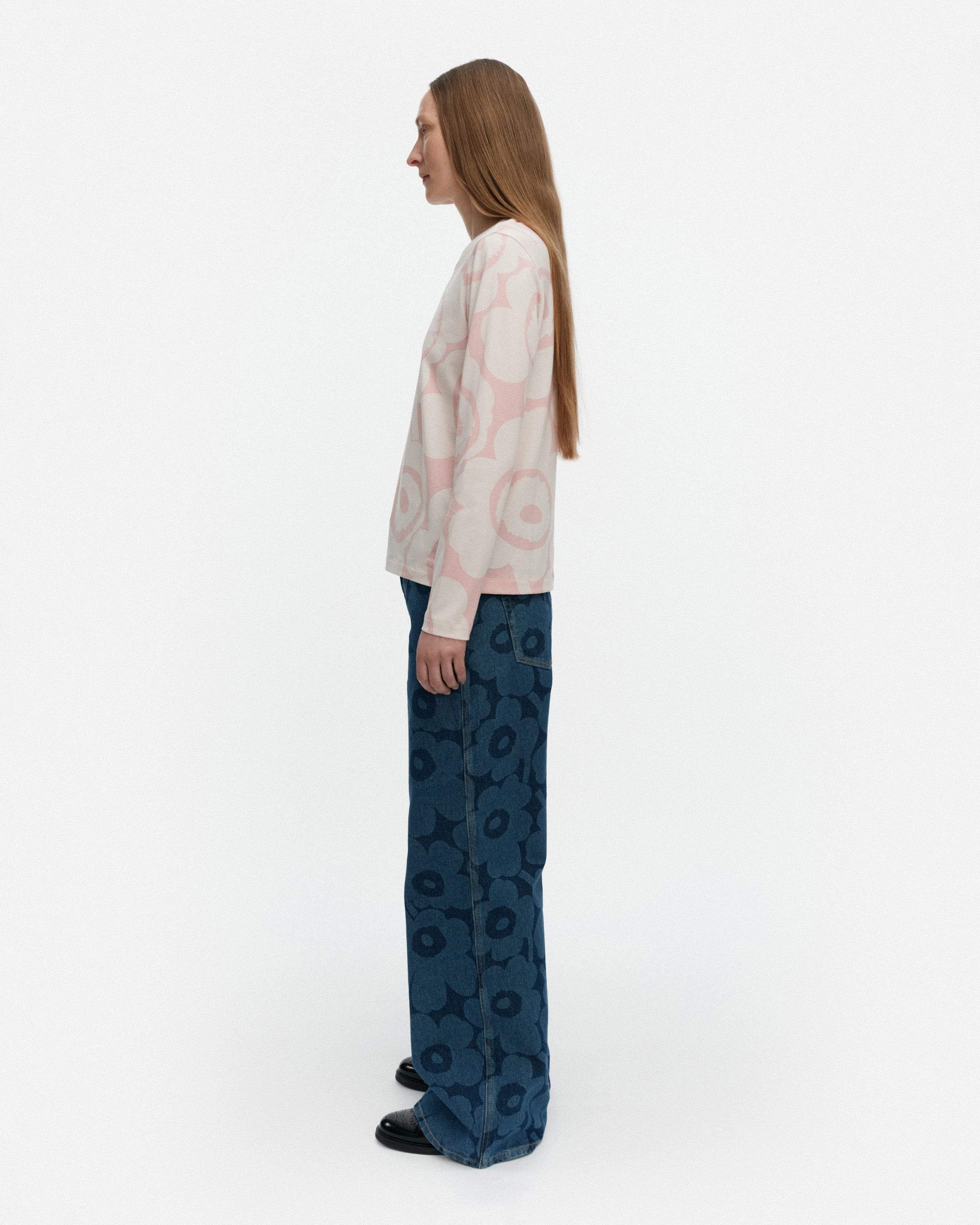 Sekunti Unikko Jersey shirt light pink, light pink | Marimekko