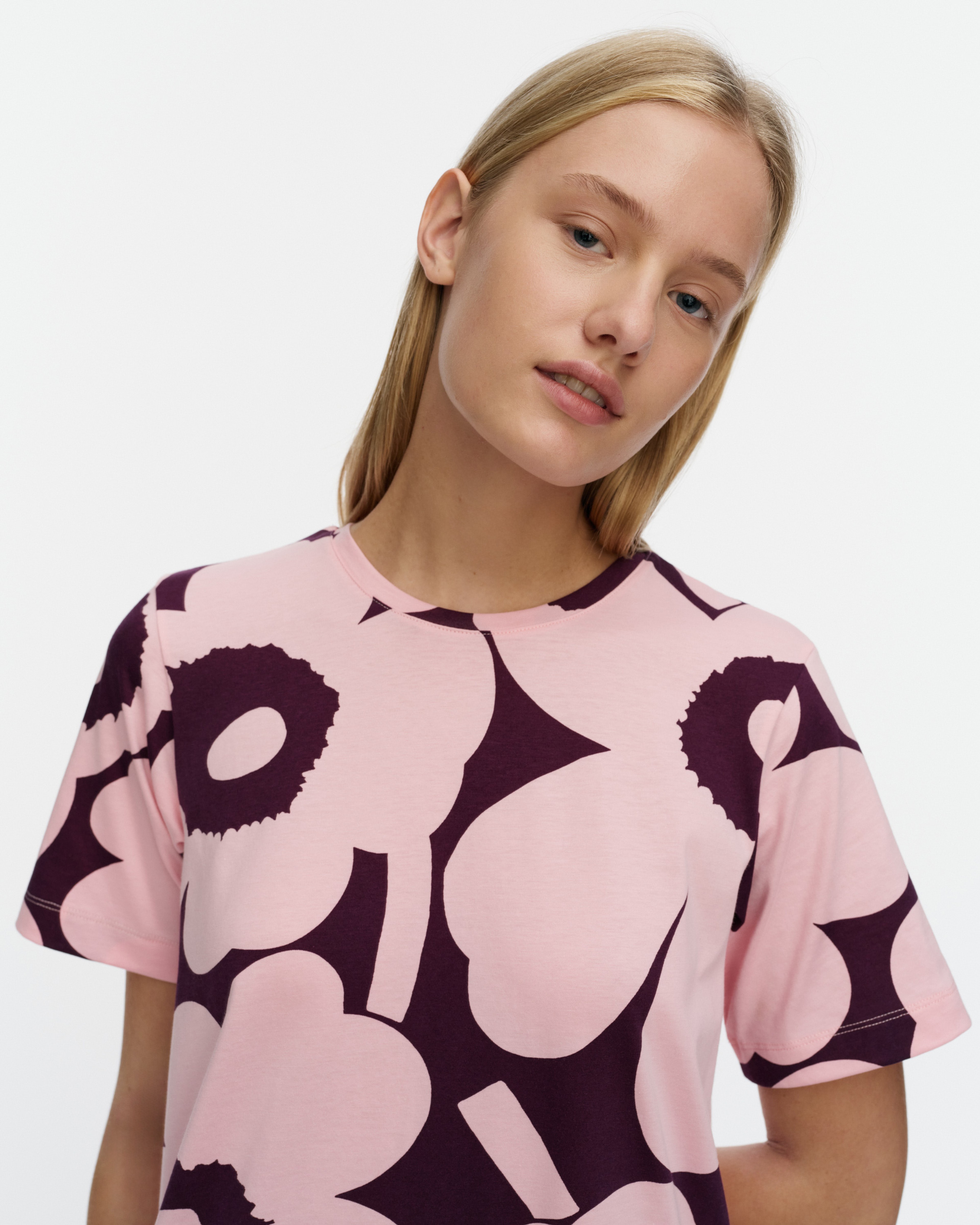 Pisteinen Unikko, Dress, light pink, dark purple,