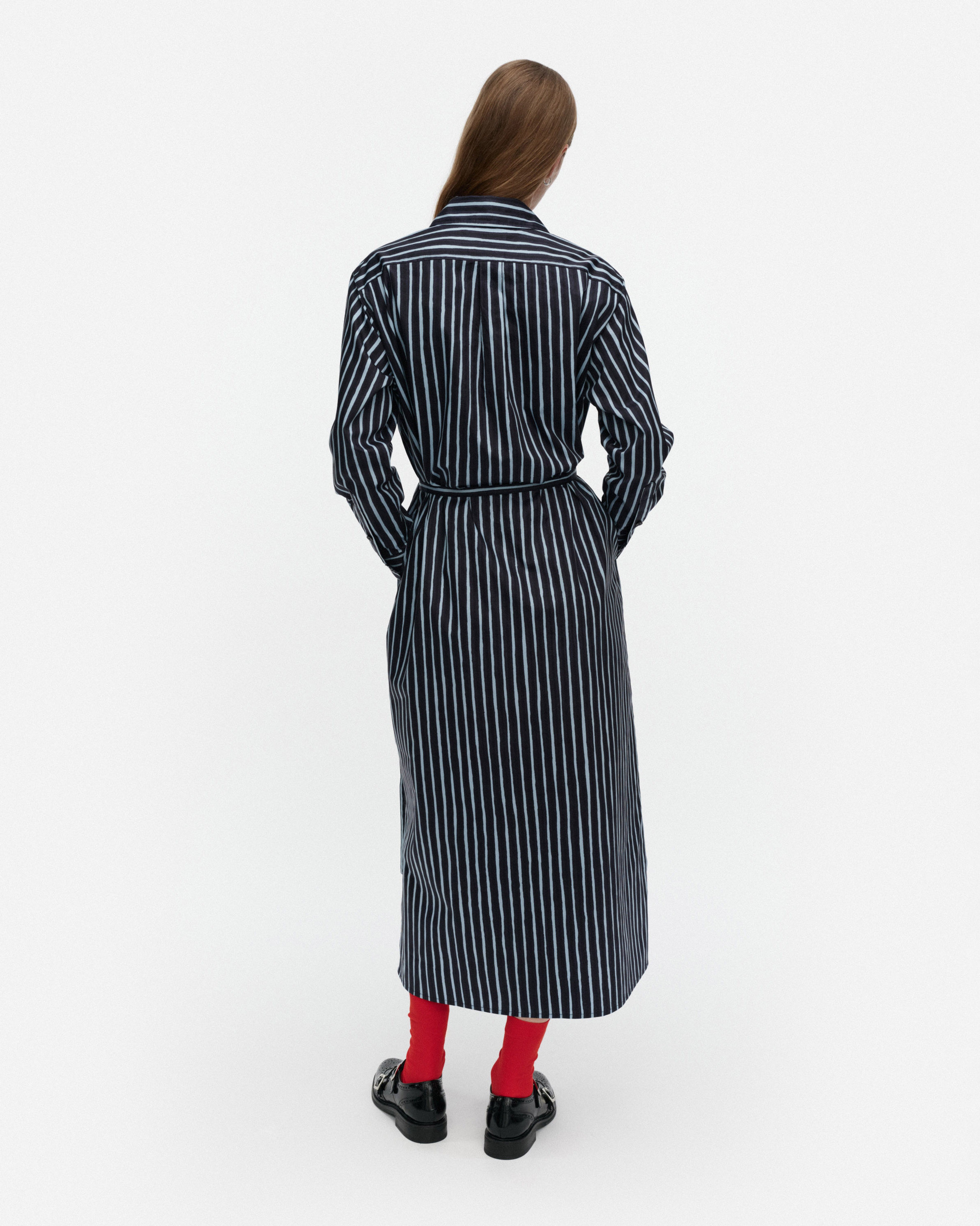 Tekniikka Piccolo, Cotton shirt dress, dark blue, light blue,