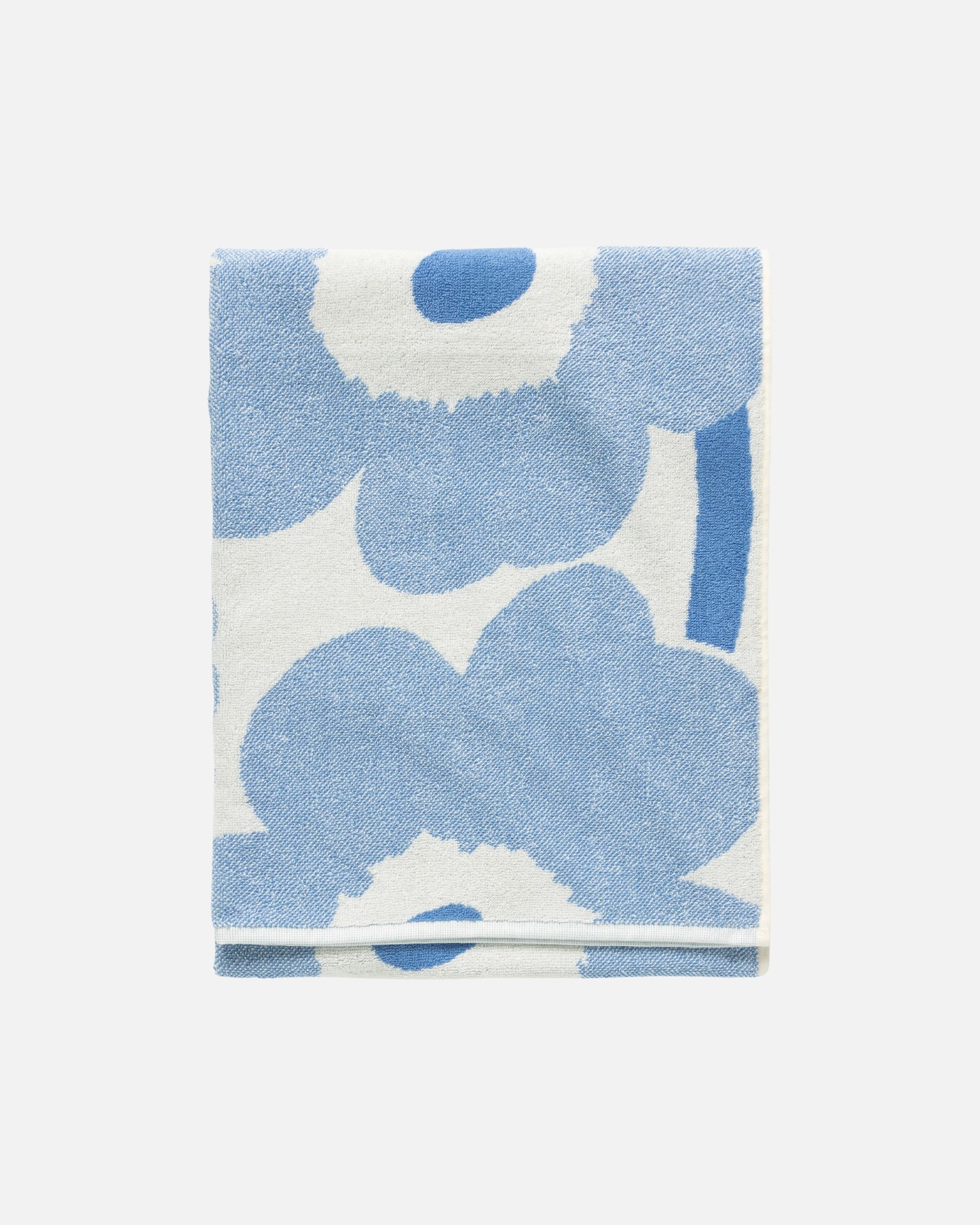 Unikko, Bath towel, cream, sky blue,