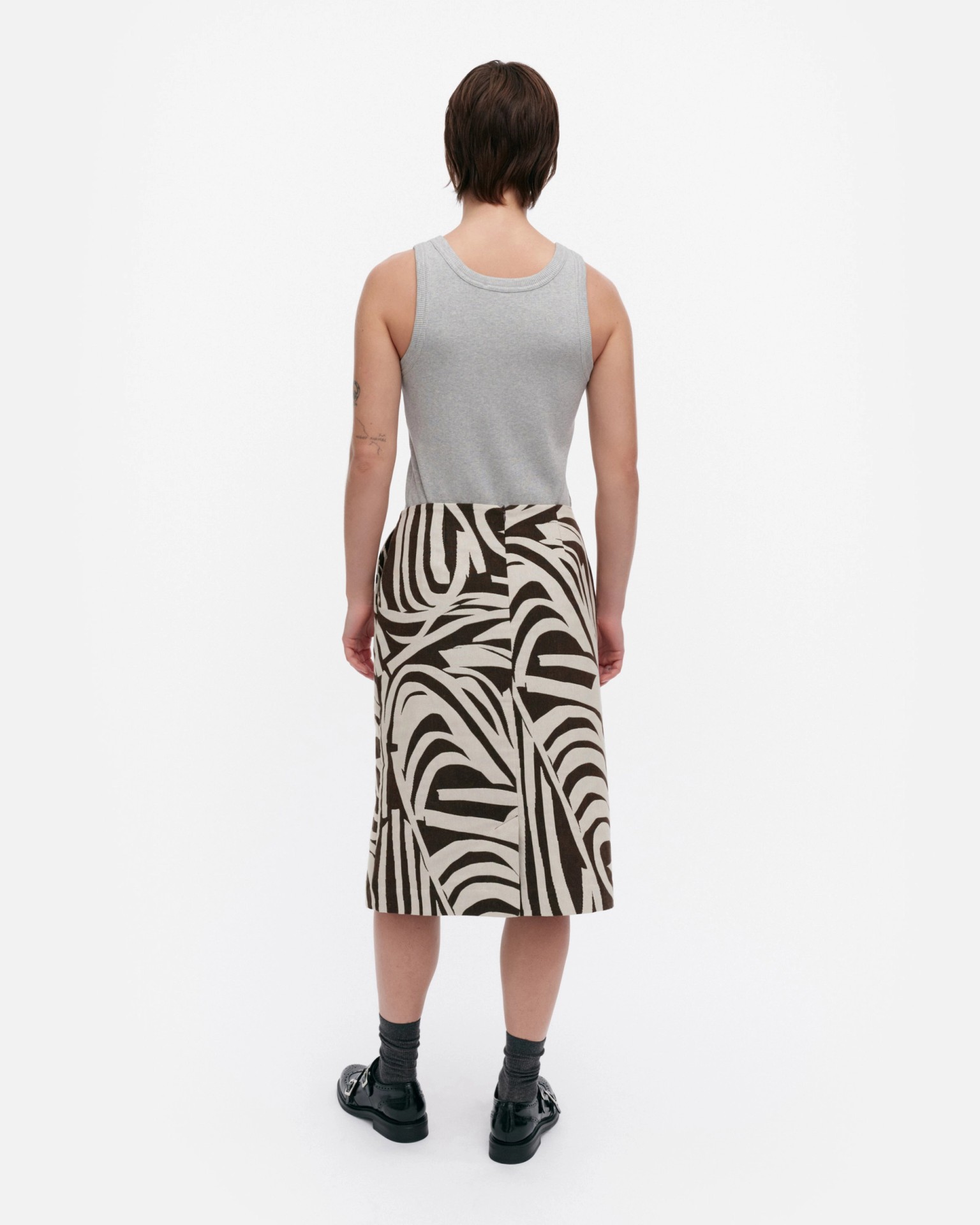 Valaa Jokuraita, Skirt, light beige, dark brown,