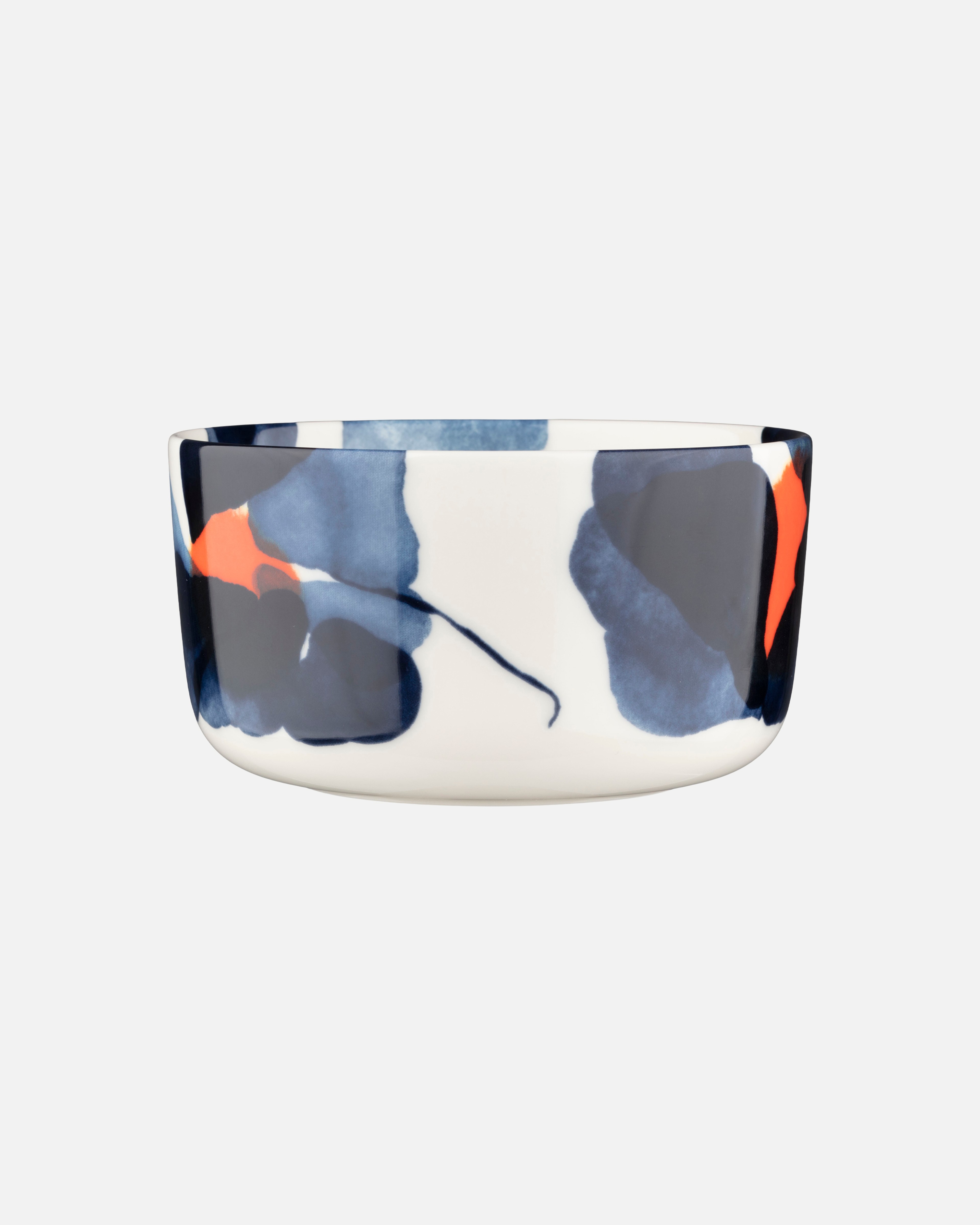 Oiva / Valssi, Bowl 5 dl, white, blue, orange,