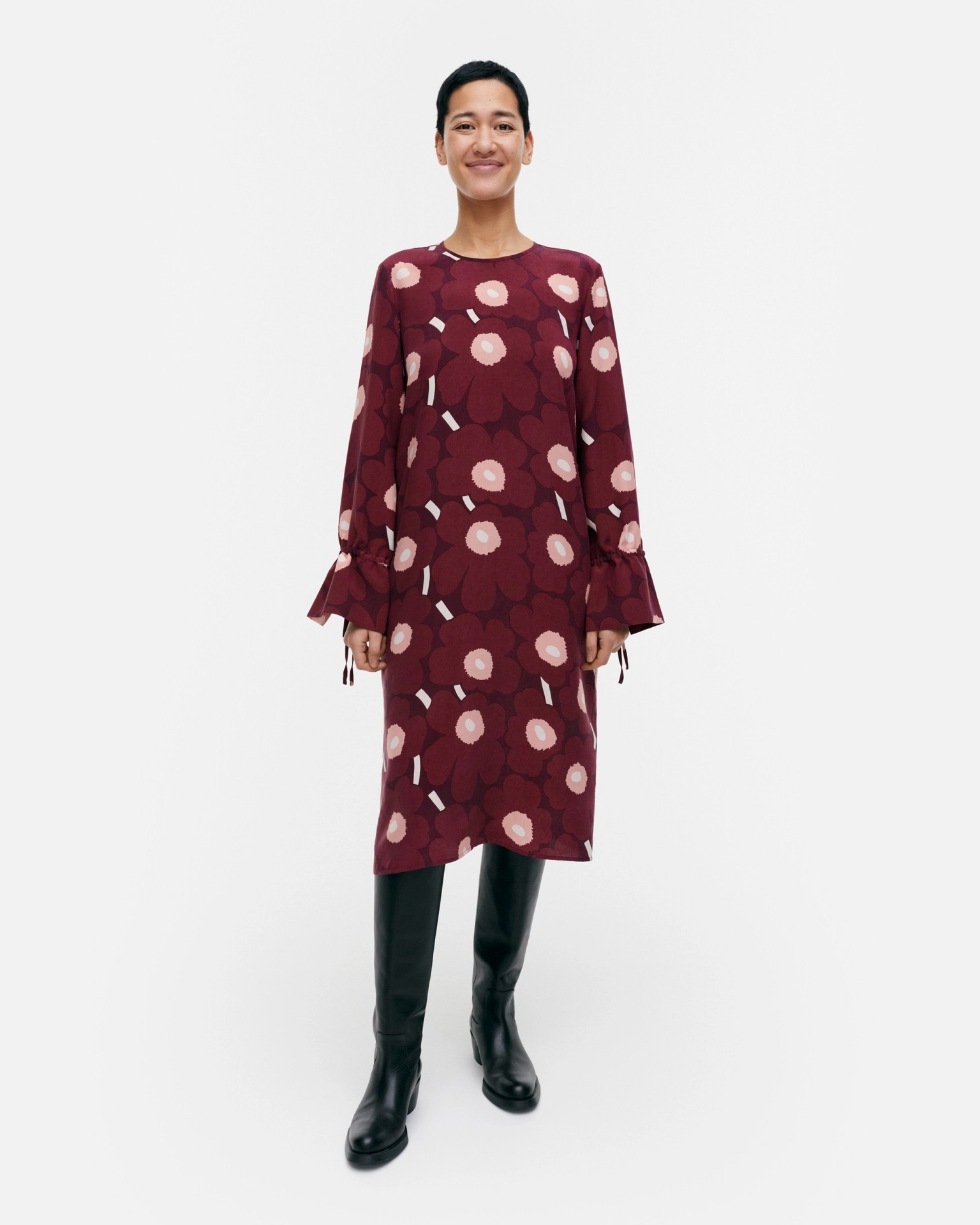 Lahjat Unikko, Dress, dark red, wine red, light pink,