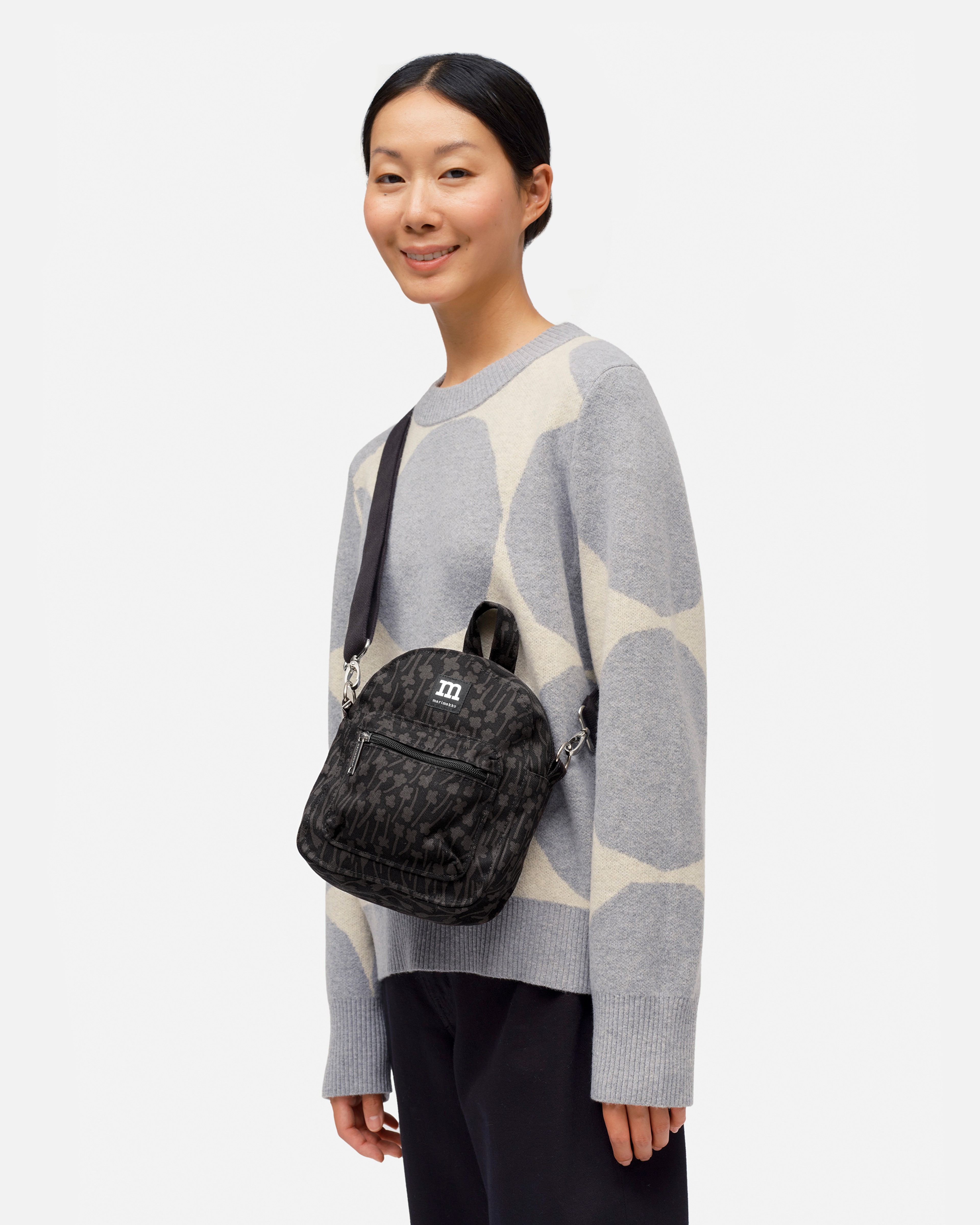  Lämpö Kivet, Strickpullover, Grau meliert, Beige meliert,