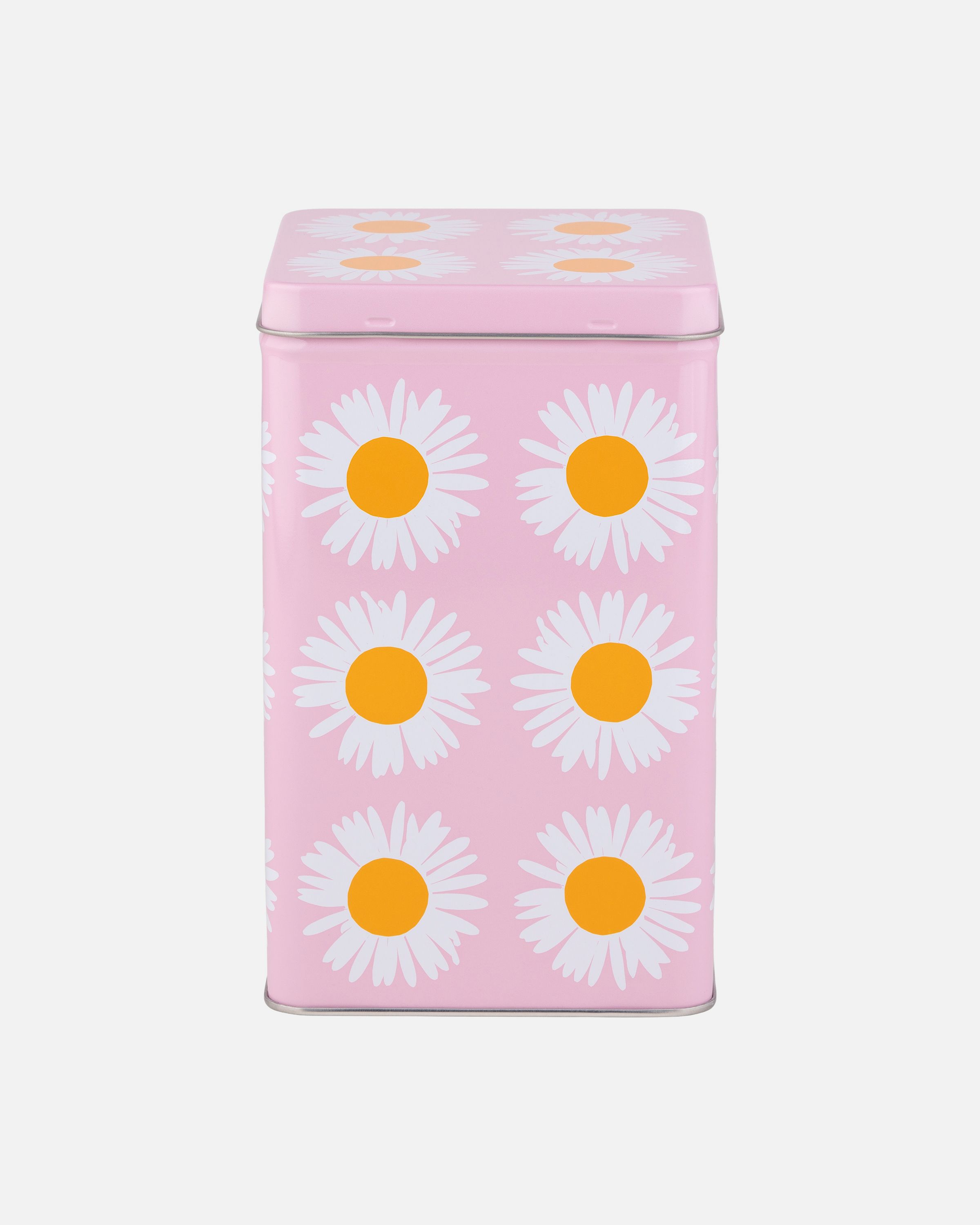 marimekkoストレージトランク Auringonkukka Tin box pink, orange, white | Marimekko