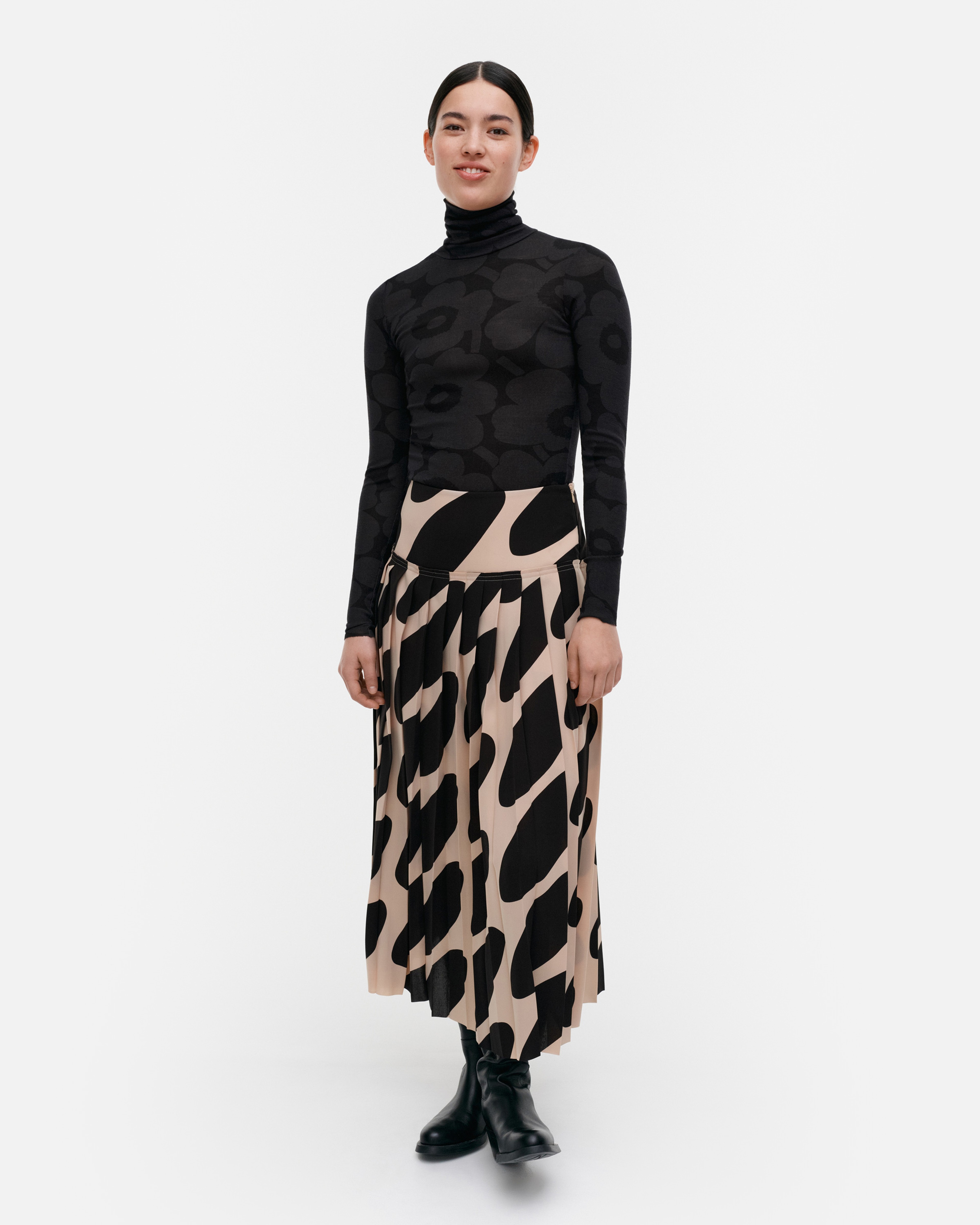 Slitti Linssi, Skirt, brown, black,