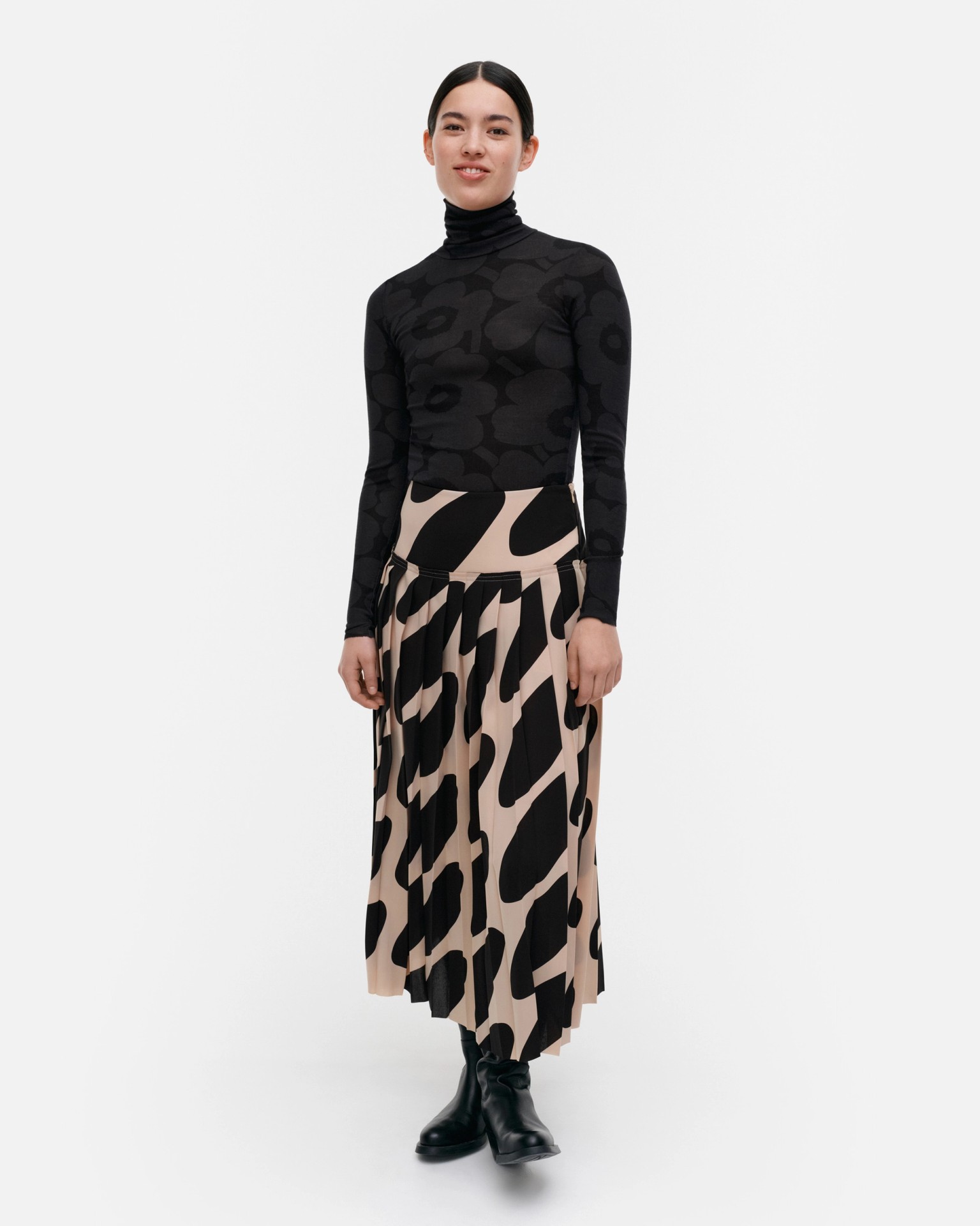 Slitti Linssi, Skirt, brown, black,