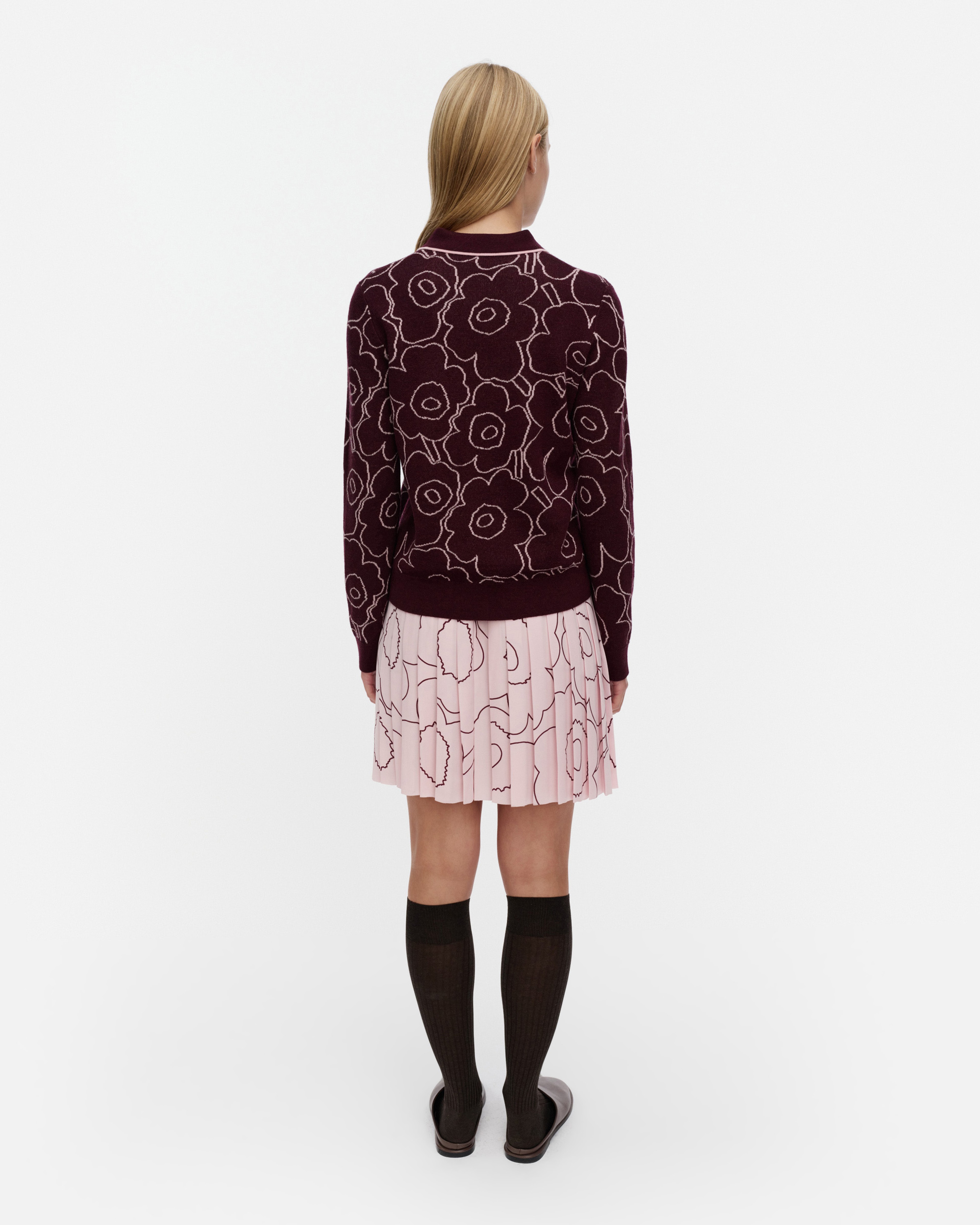 Hahmotelma Piirto Unikko, Skirt, light pink, wine red,