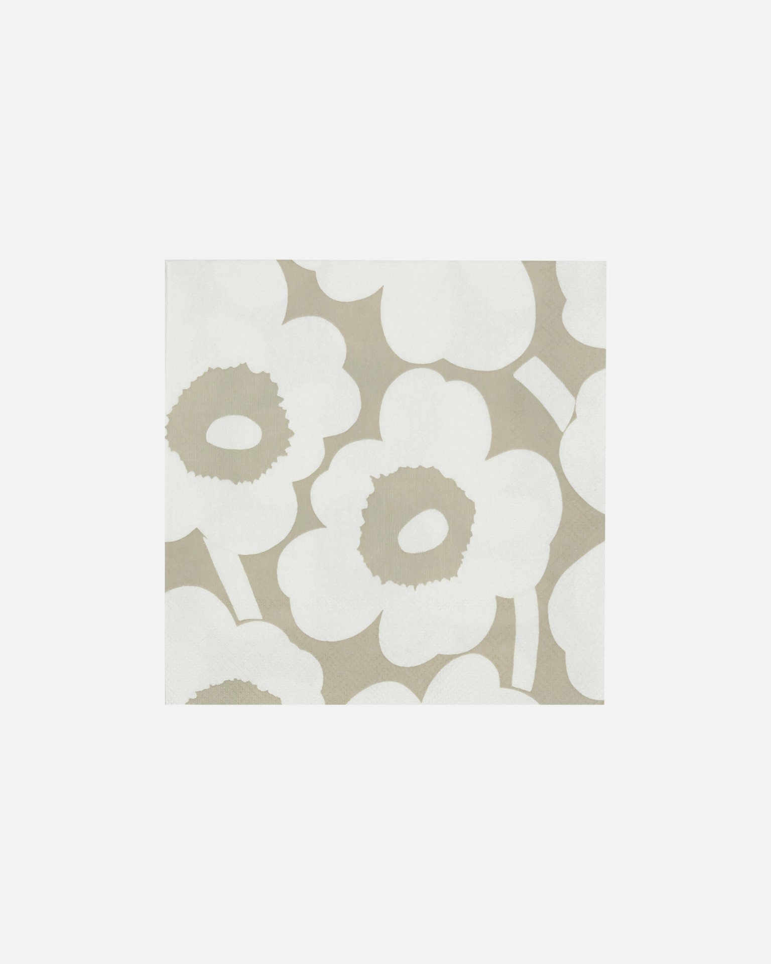 Unikko, Lunch paper napkin, white, beige,