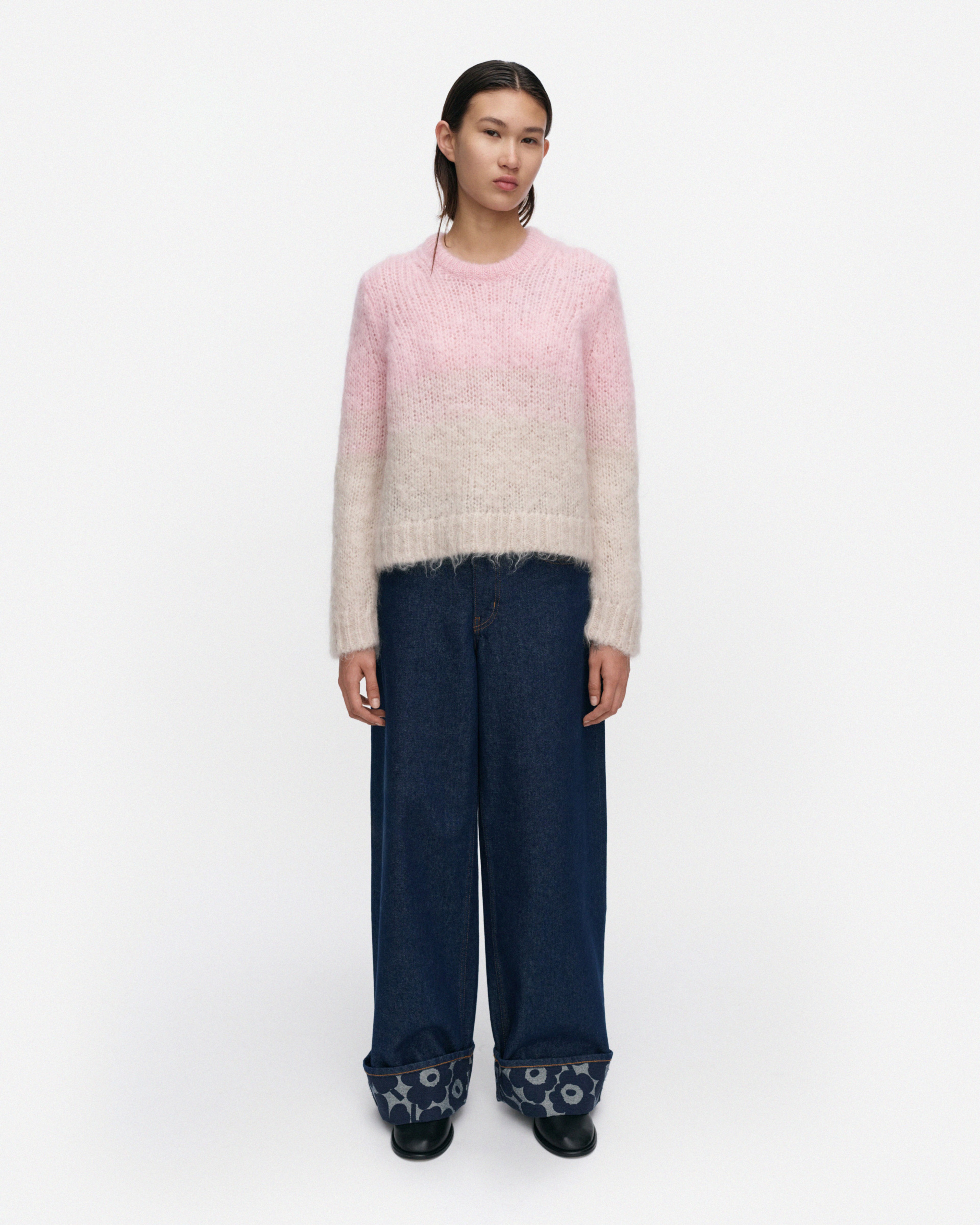 Viipottaa Hennika, Knitted pullover, off white, light pink,