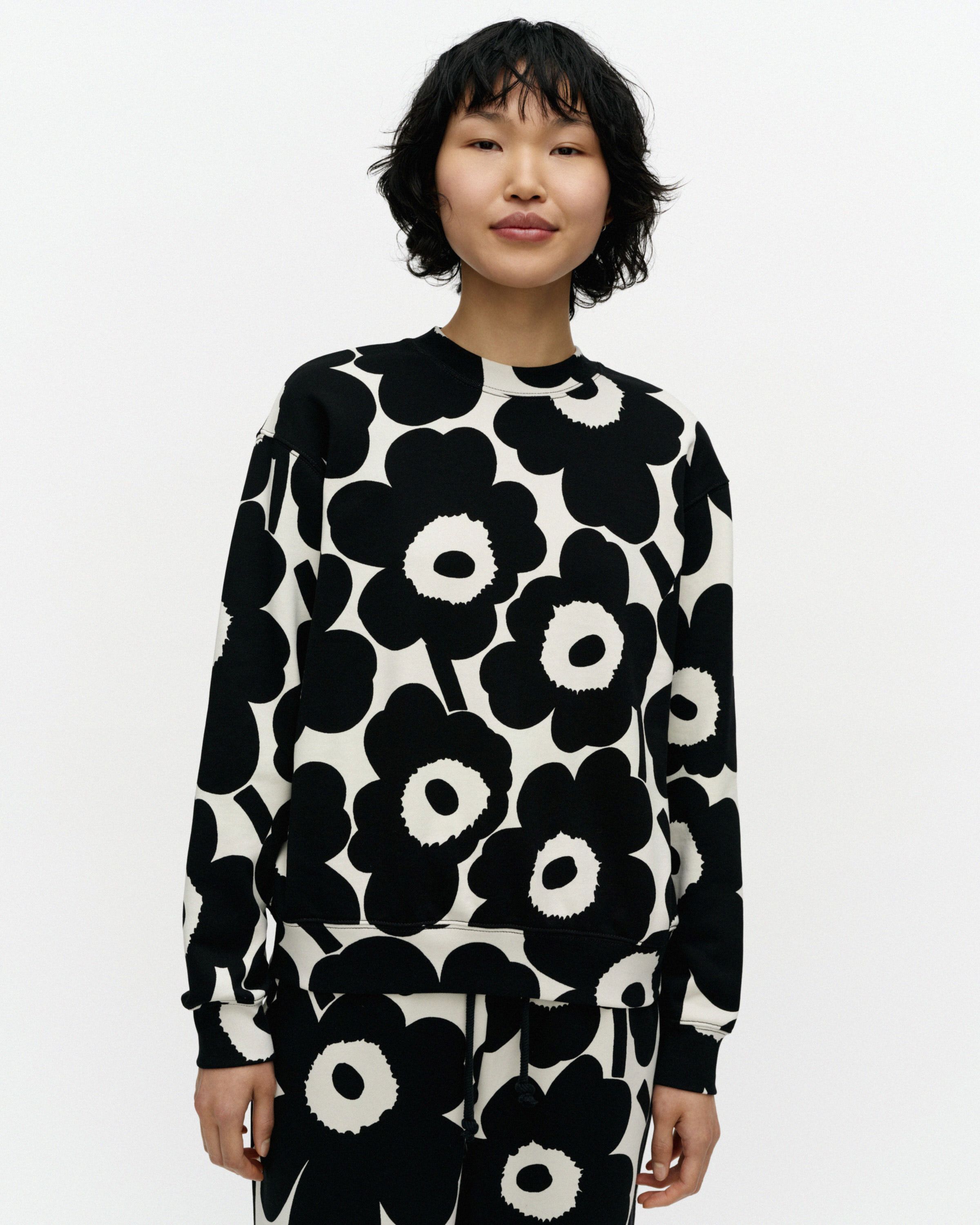 Leiot Pieni Unikko Kioski sweatshirt black, off-white | Marimekko