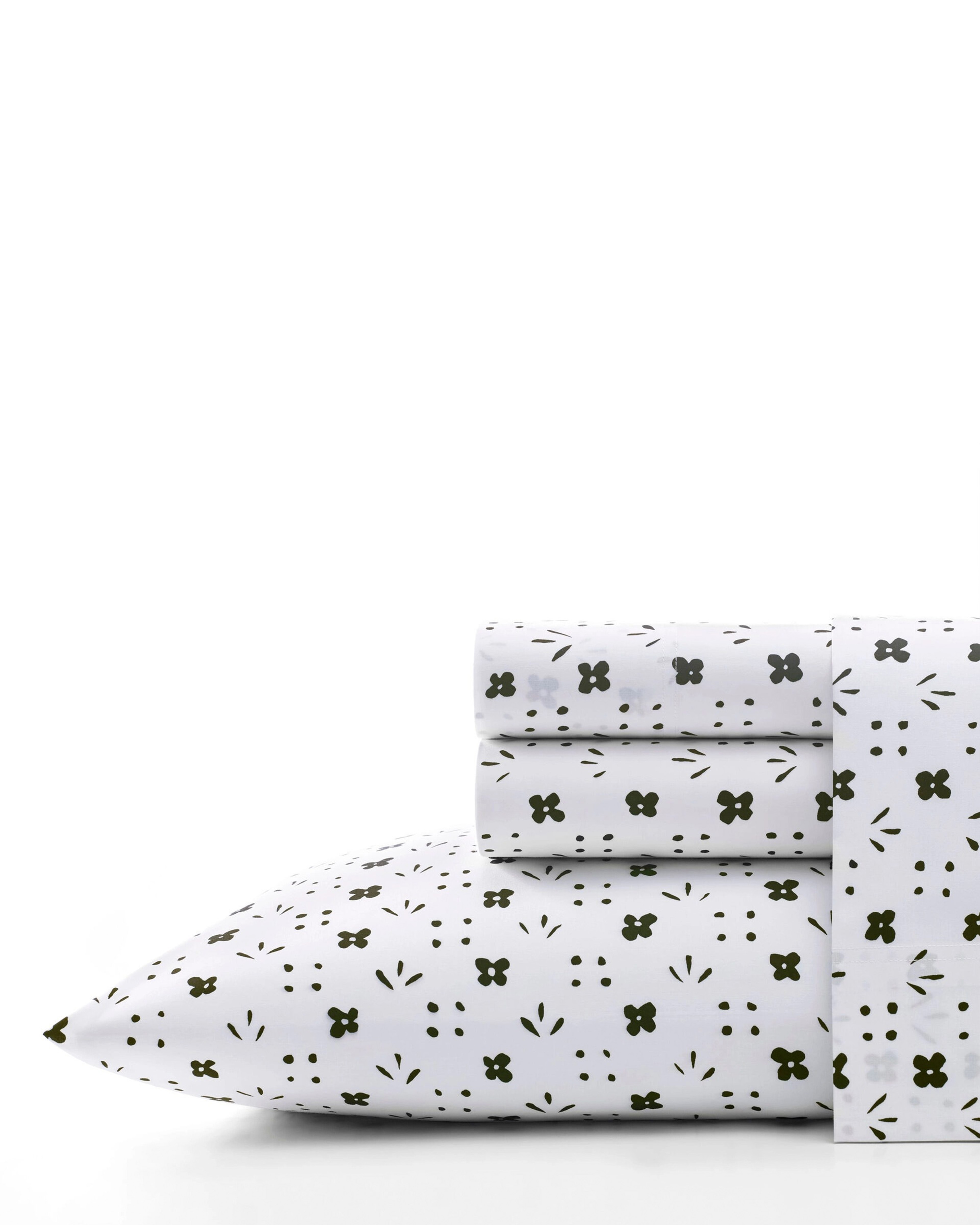 Kukkaketo Full, Sheet set, white,black,