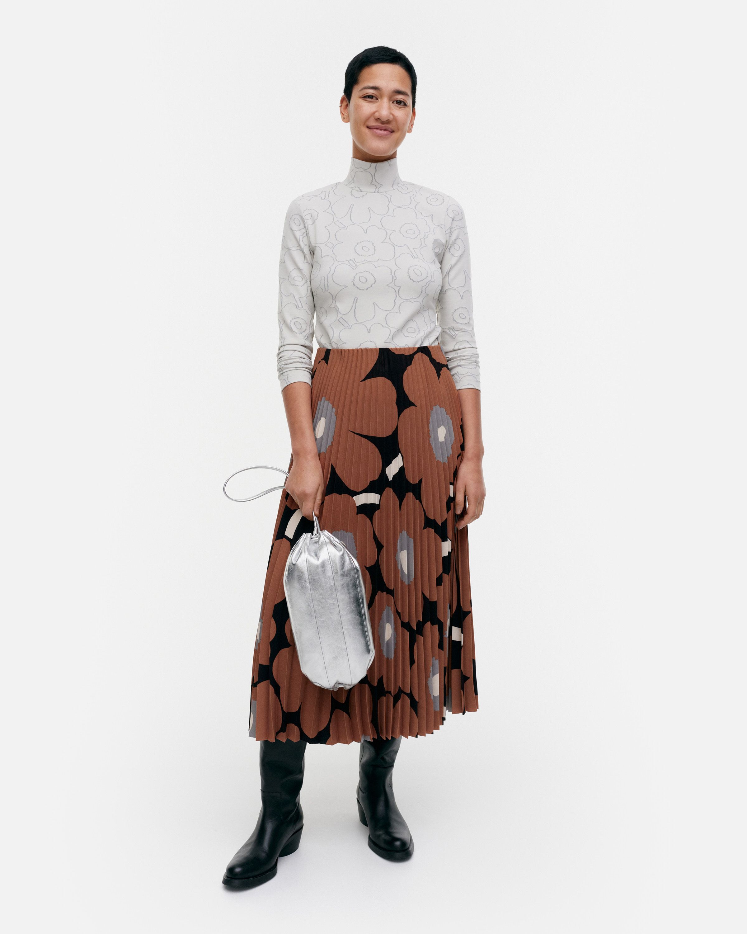 Taittuen Piirto Unikko Turtleneck shirt | Marimekko