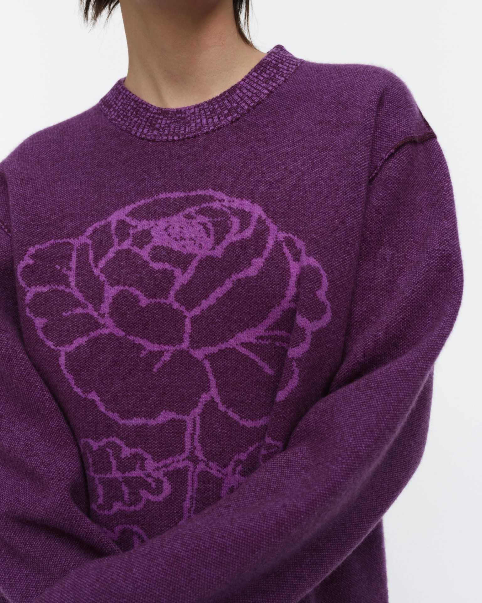 Rws Ruusut Vihkiruusu, Pull en laine tricoté, violet foncé, lilas,