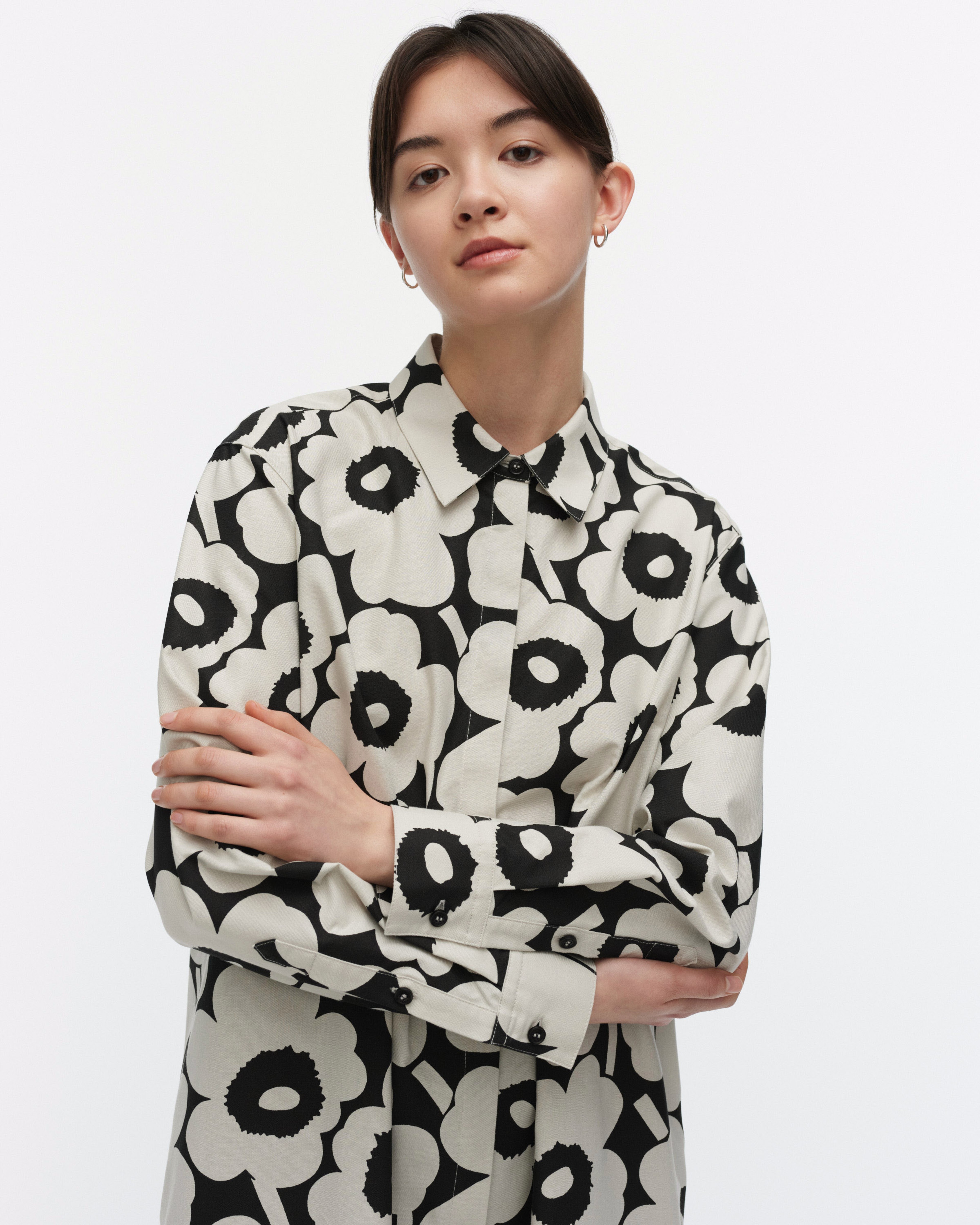 Runoelma Unikko, Dress, light grey, black,