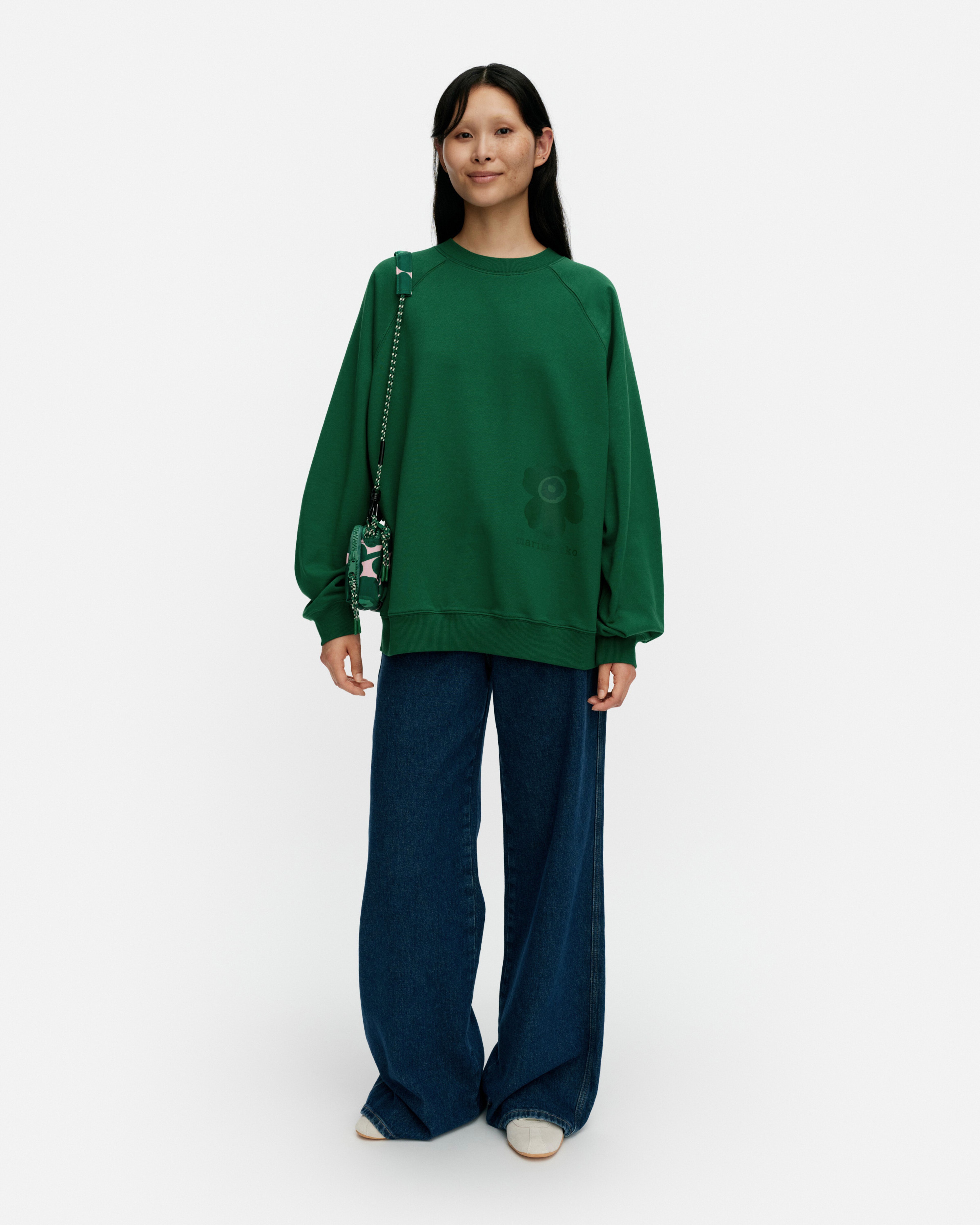 Riemu Unikko Placement, Kioski sweatshirt, green, dark green,