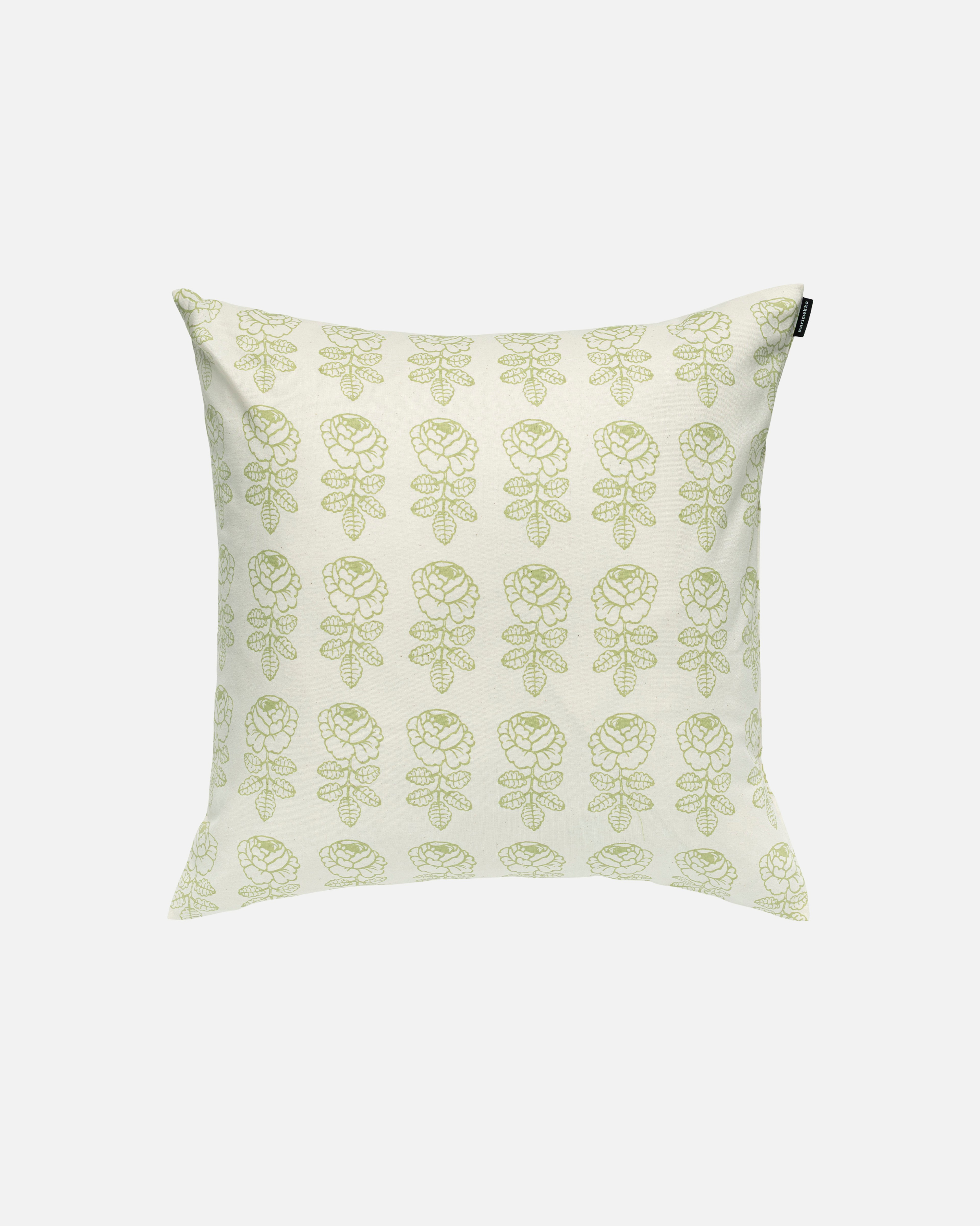 Vihkiruusu, Cushion cover 50x50 cm, cotton, sage,