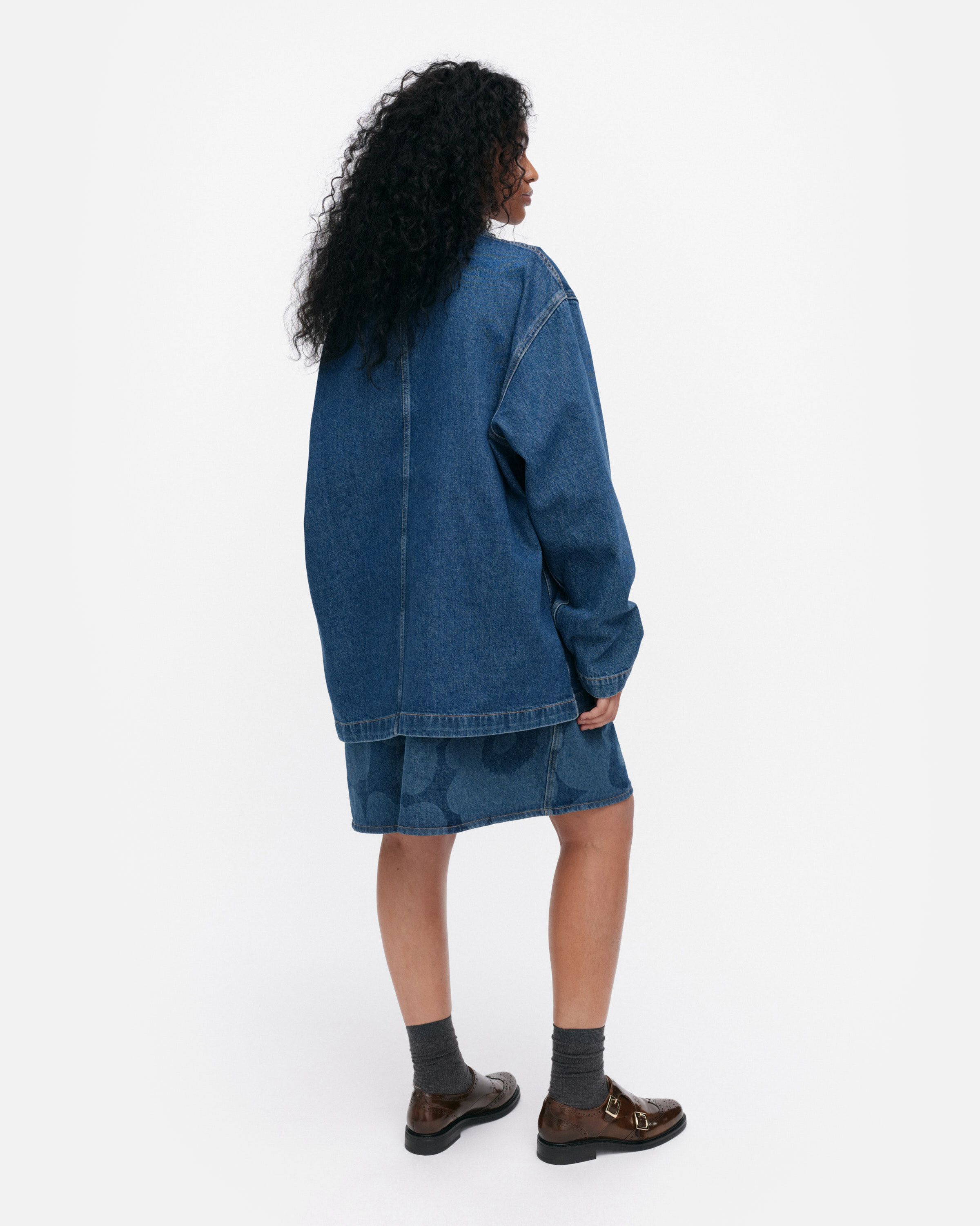 Maridenim Poweri Unikko Denim jacket | Marimekko