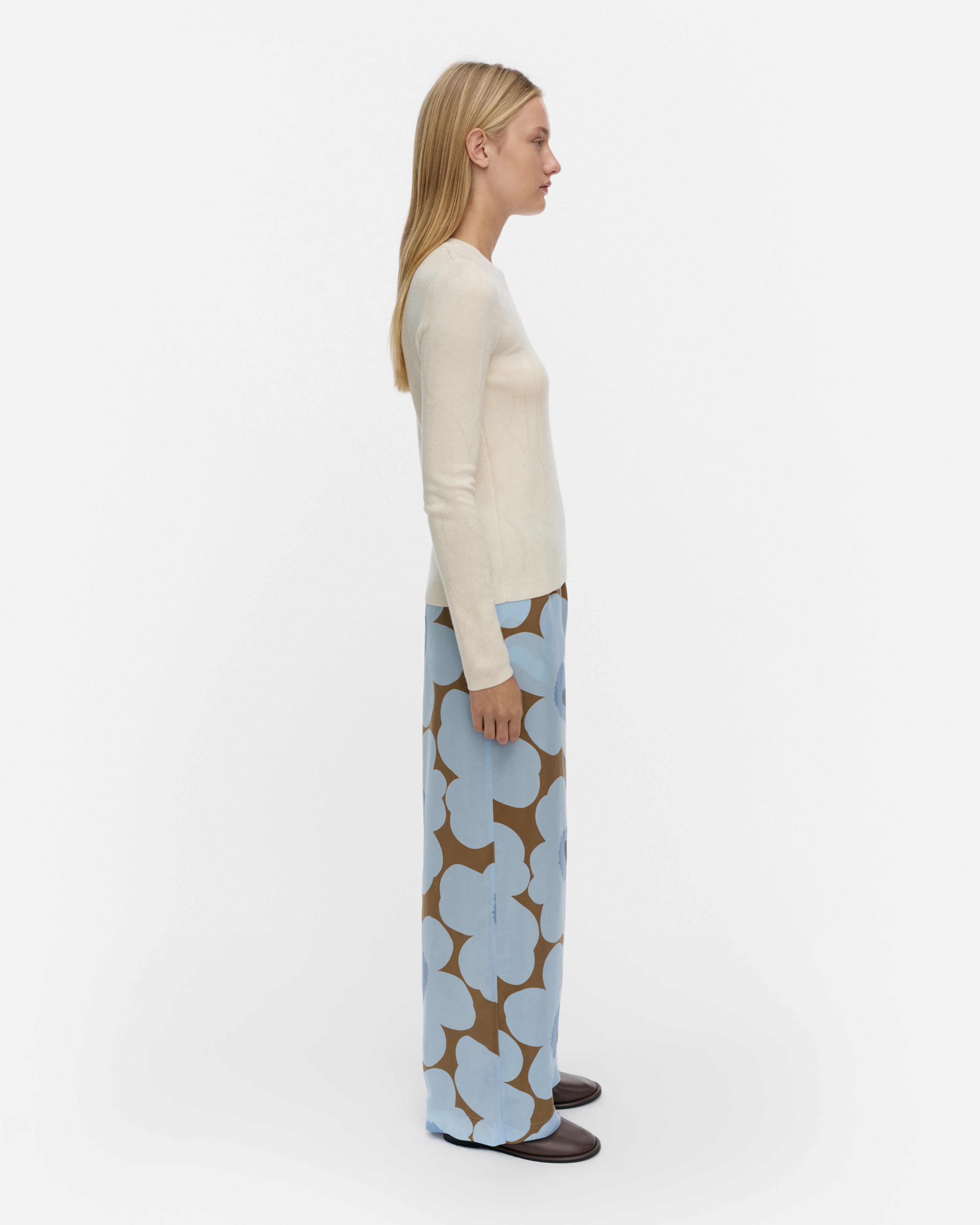 Kaaos Unikko, Trousers, light blue, olive green,