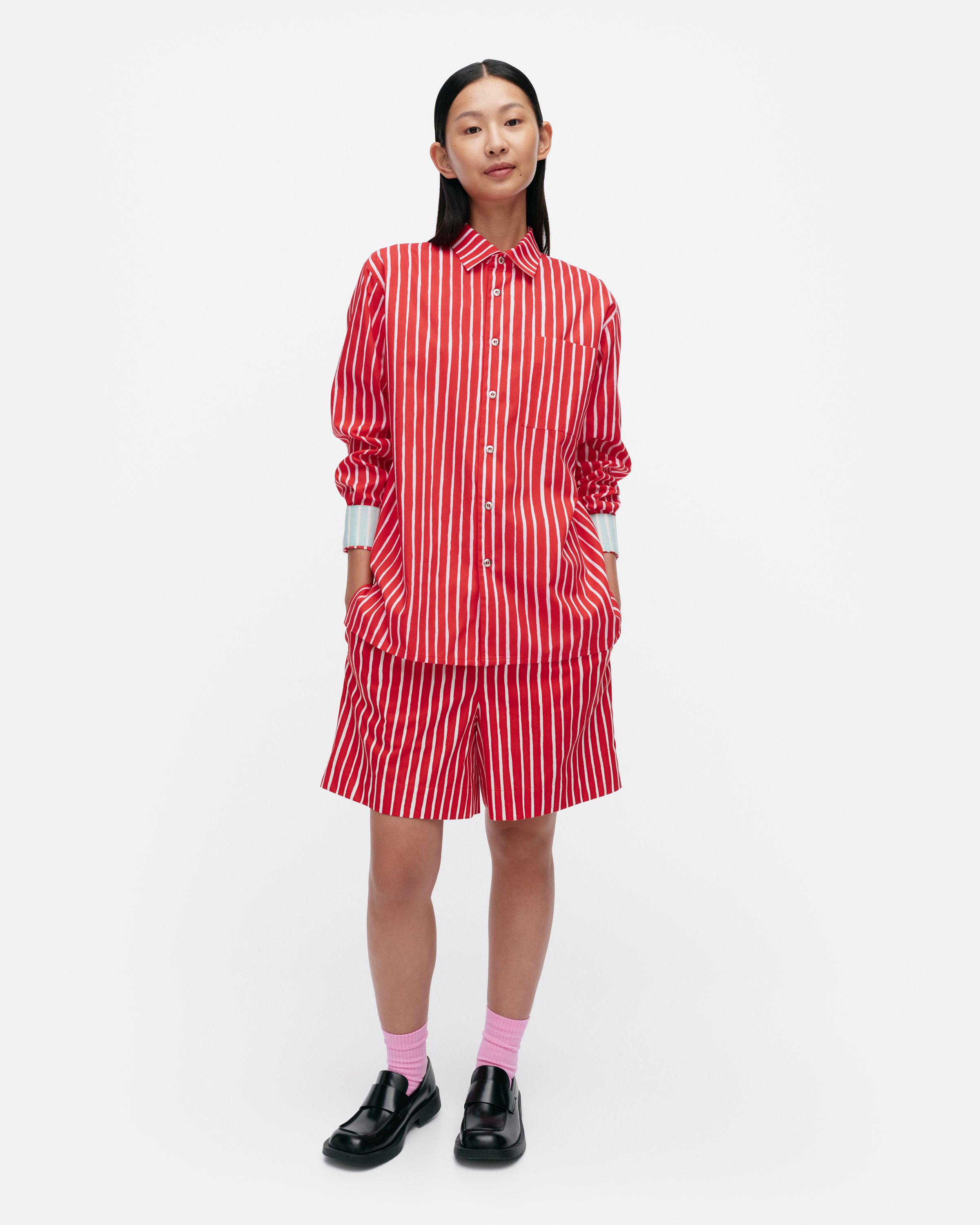 marimekko - Jokamekko Kioski シャツワンピース cf4d96f8f31b465e5d7cc35a31b4fb