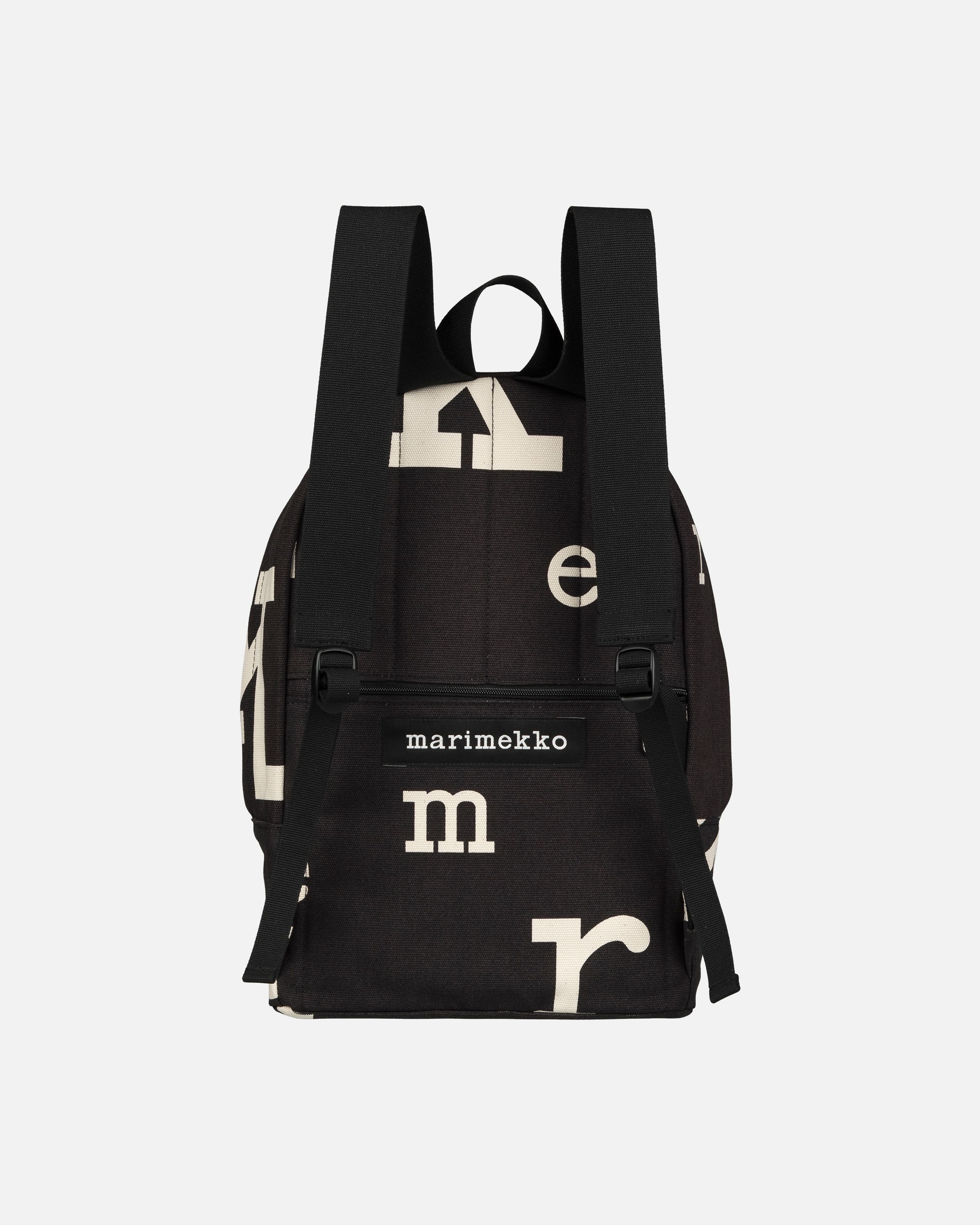 Enni Marimerkki Backpack black, off white | Marimekko