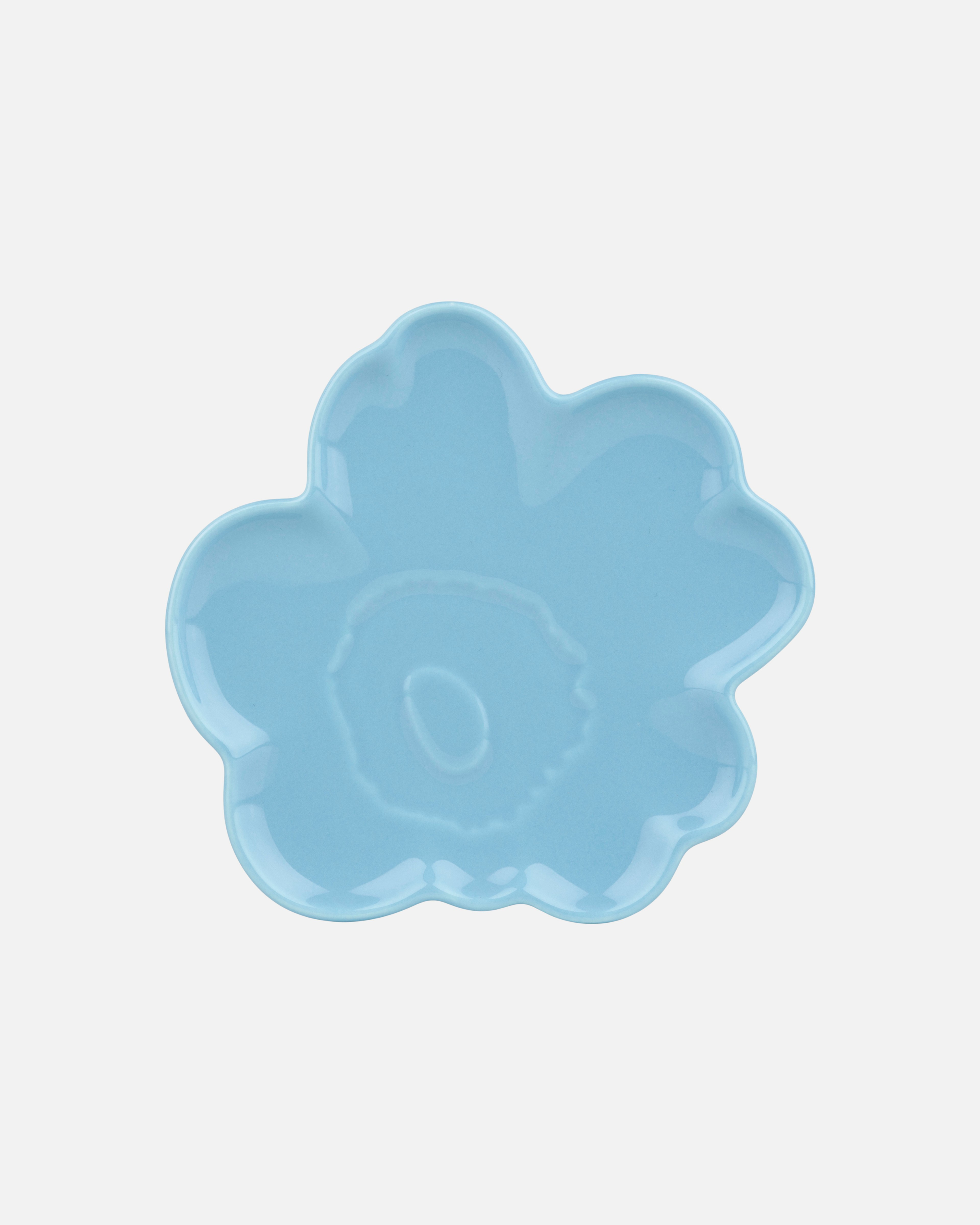 Unikko, Small plate, set of 2, forget-me-not, stoneware,