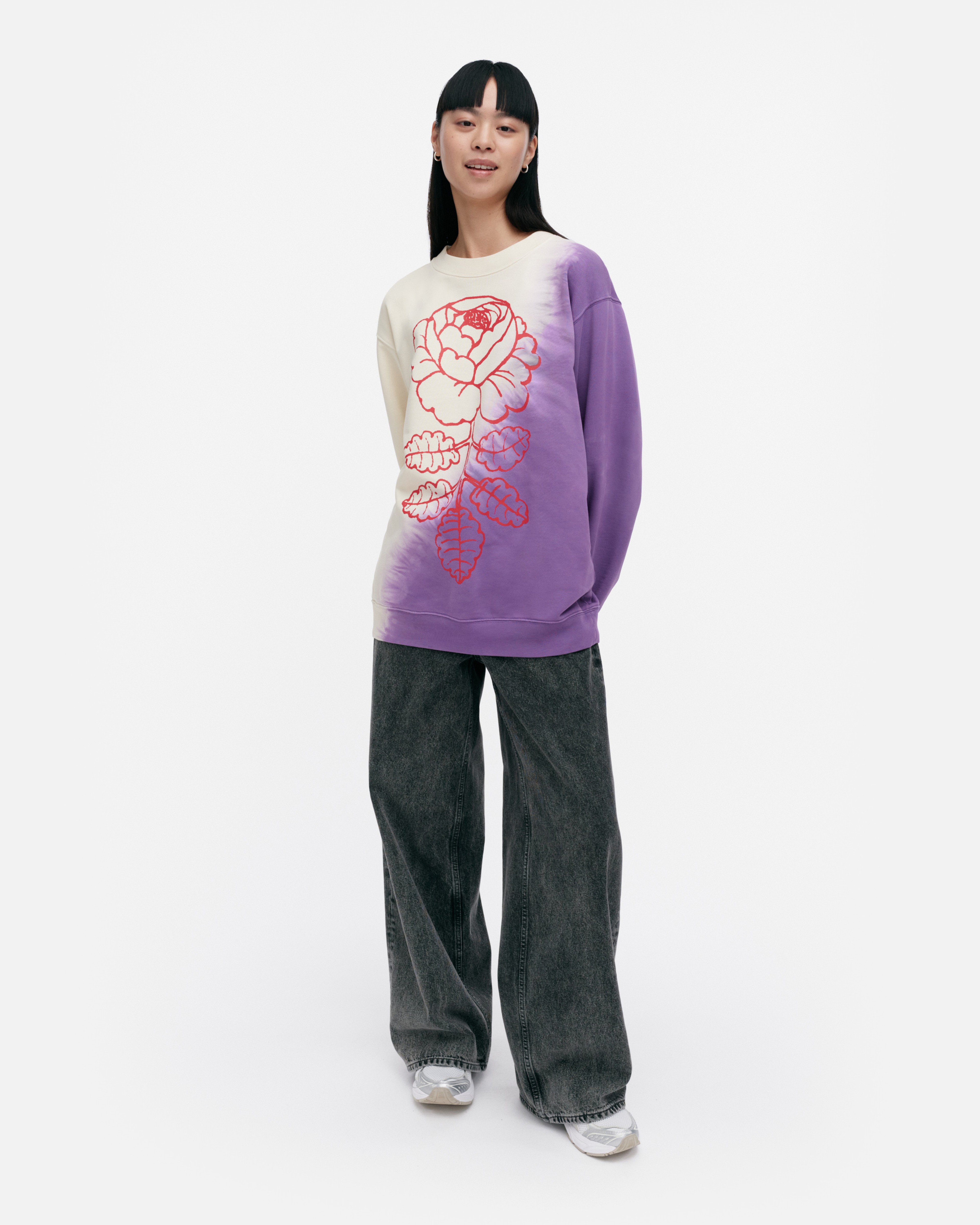 Loisto Vihkiruusu Placement, Kioski sweatshirt, light yellow, lilac, red,