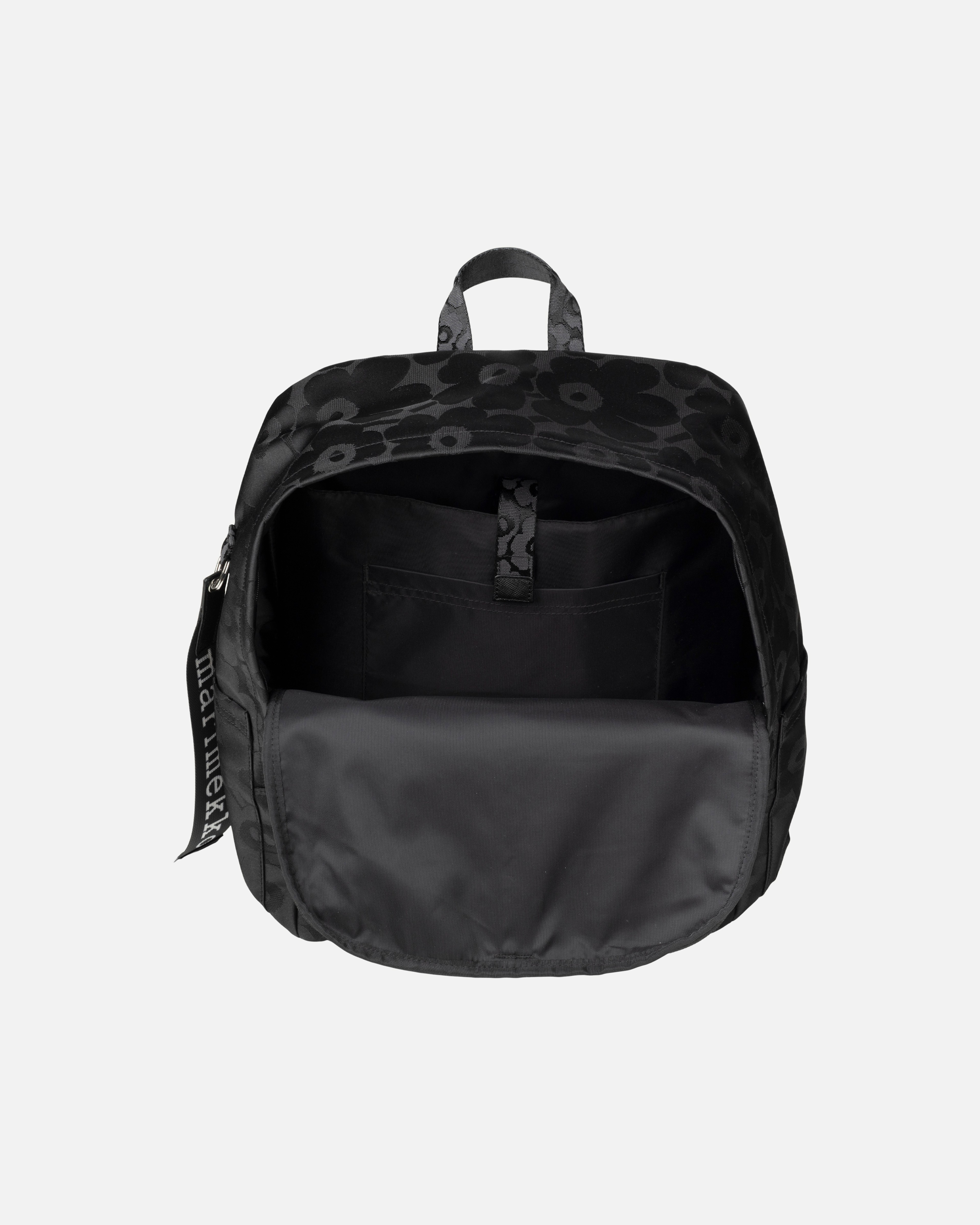 Zip Top Backpack Unikko, black,black,