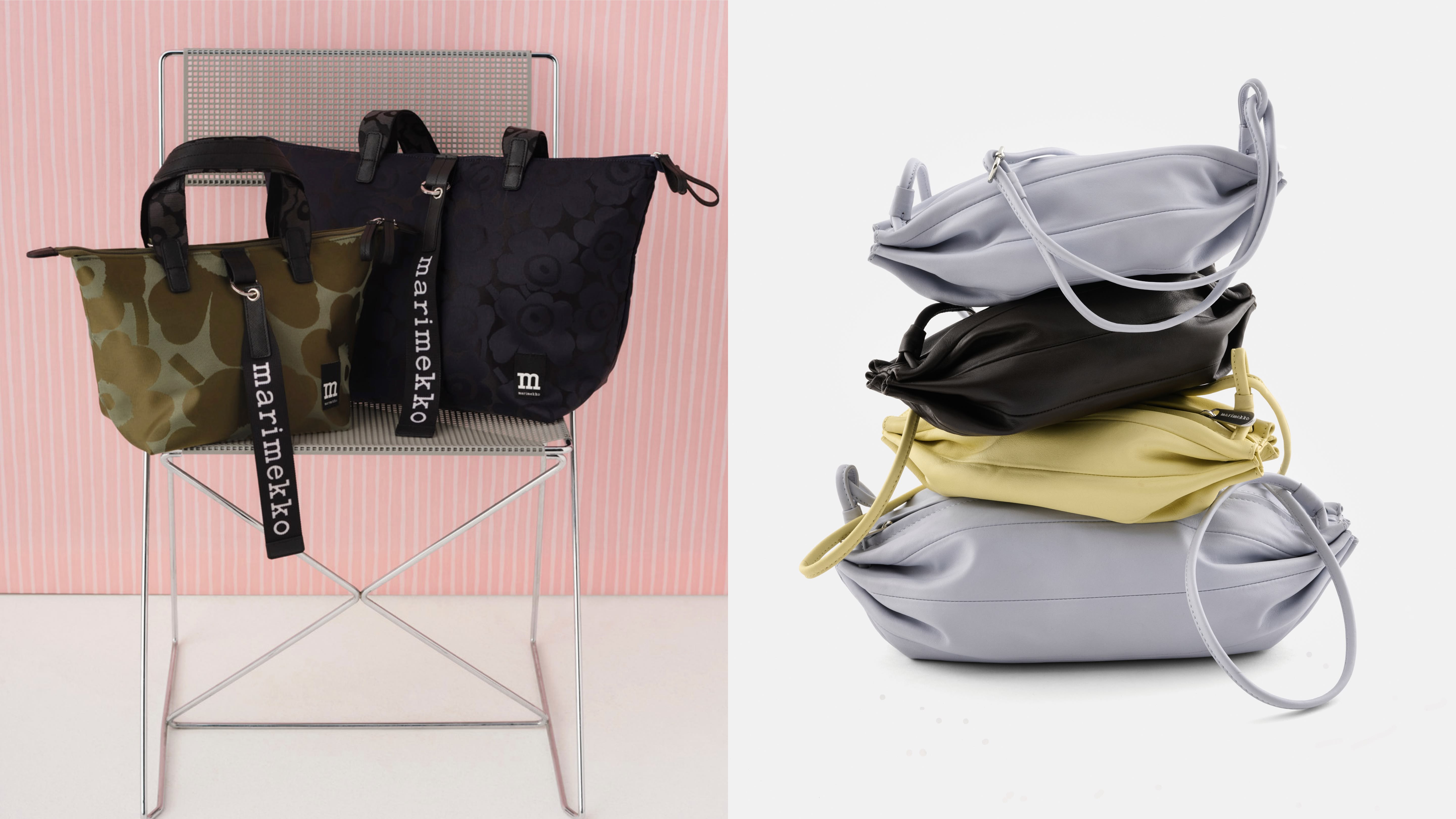 Uuden malliston Wear All Day -sarjan laukkuja sekä Karla-laukkuja useissa väreissä.