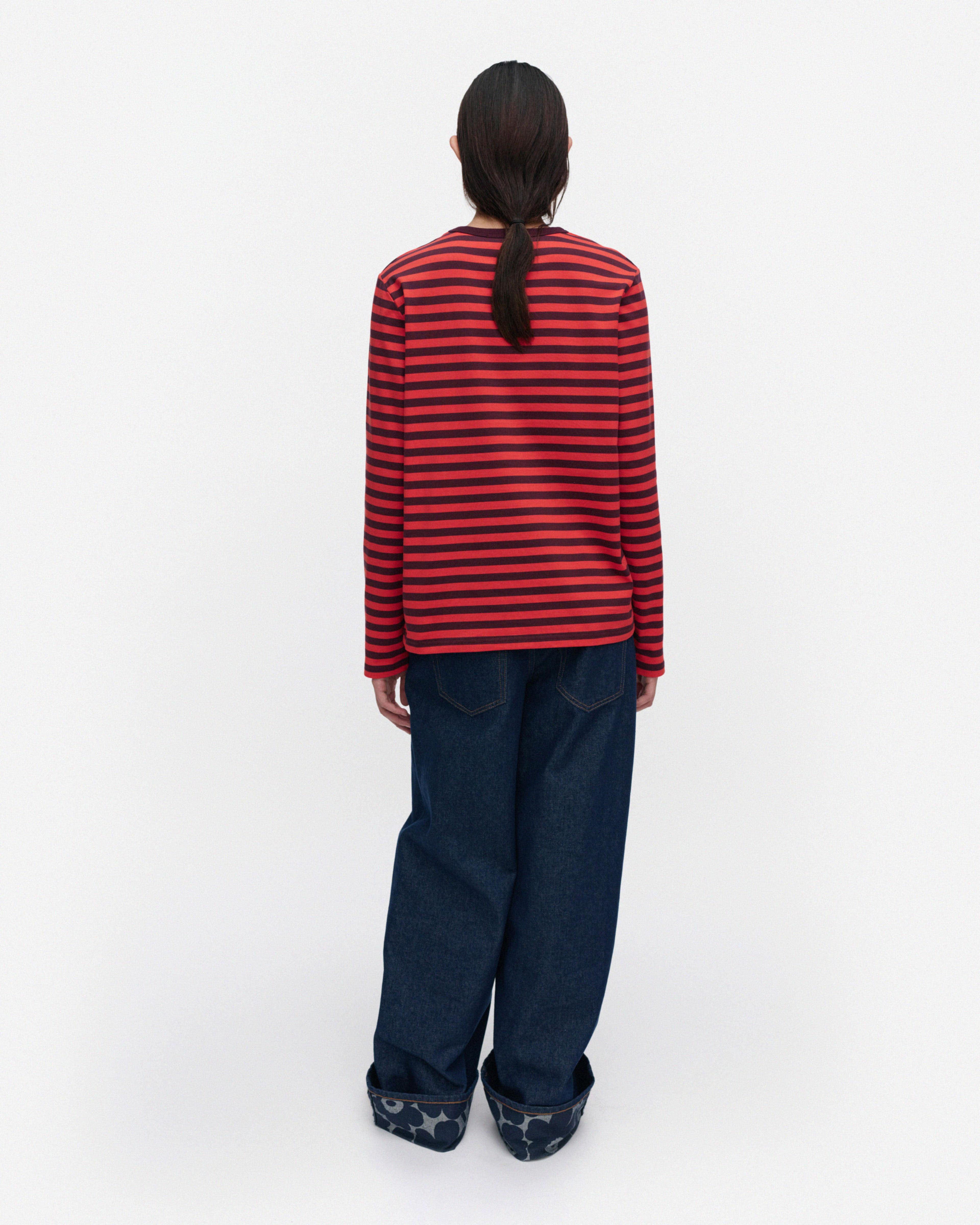 Tasaraita Unikko, Kioski jersey shirt, wine red, red,