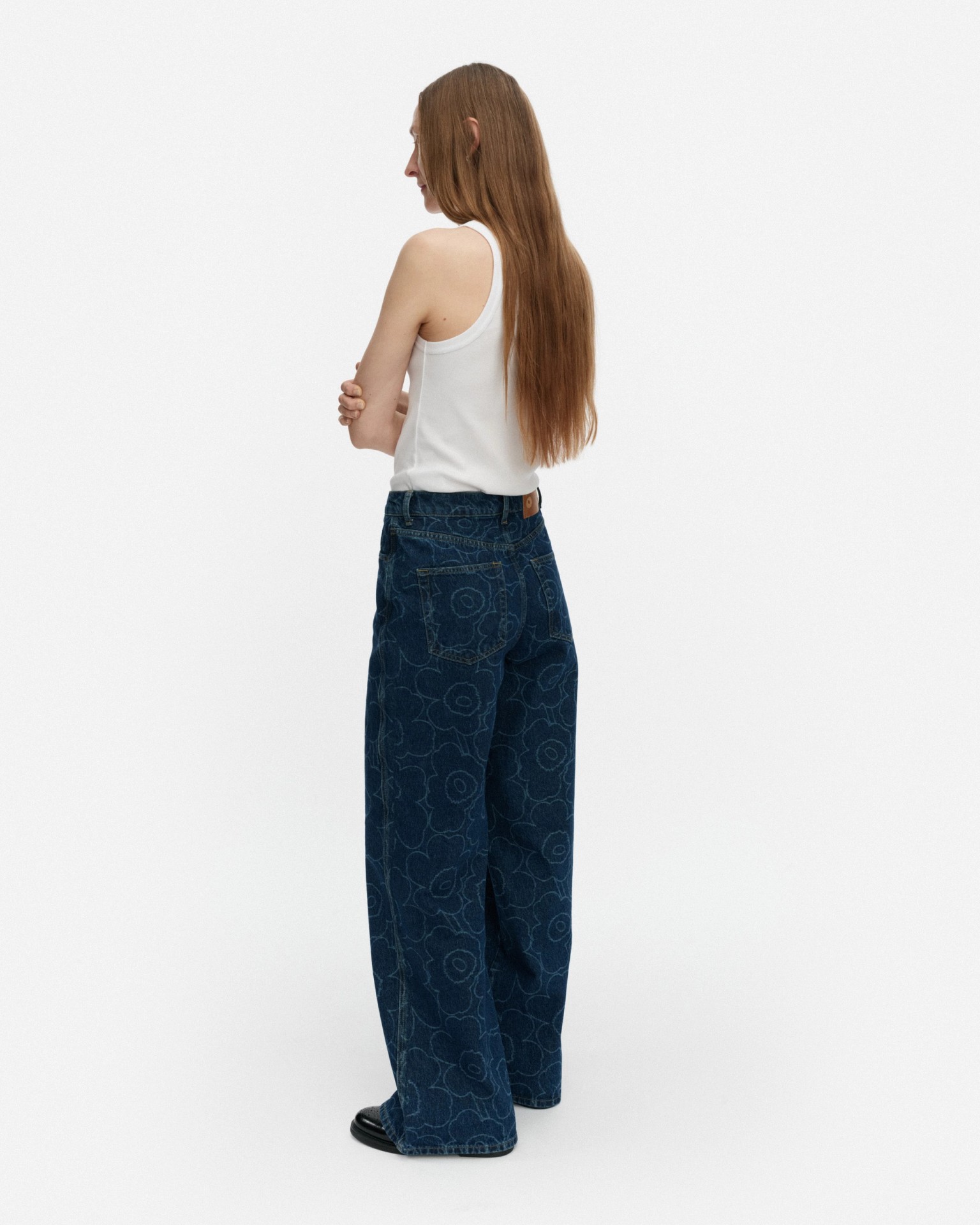 Maridenim Wide Piirto Unikko, Jean, indigo moyen,