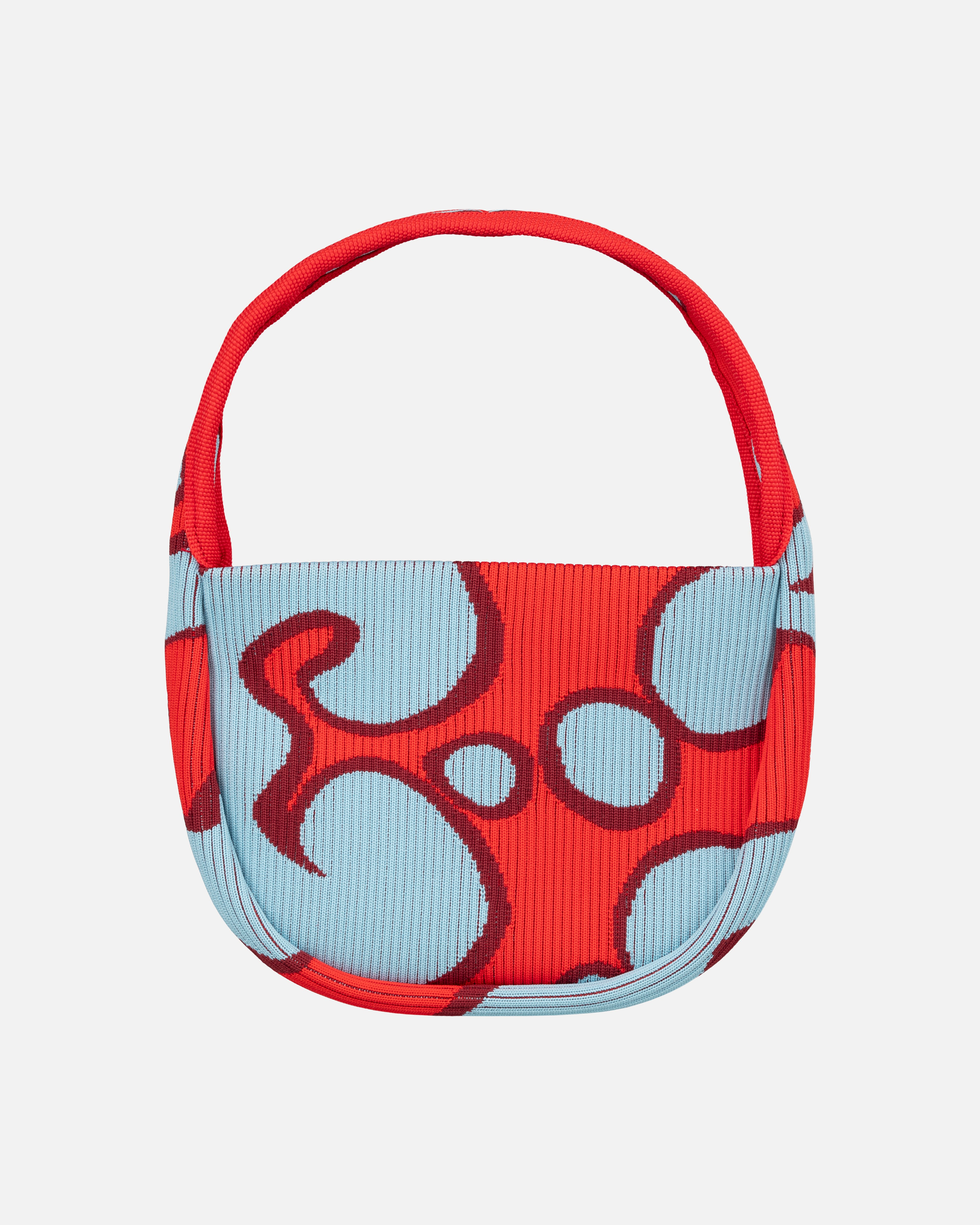 Knitted Mini Handbag Keidas, Pochette, bleu clair, rouge,