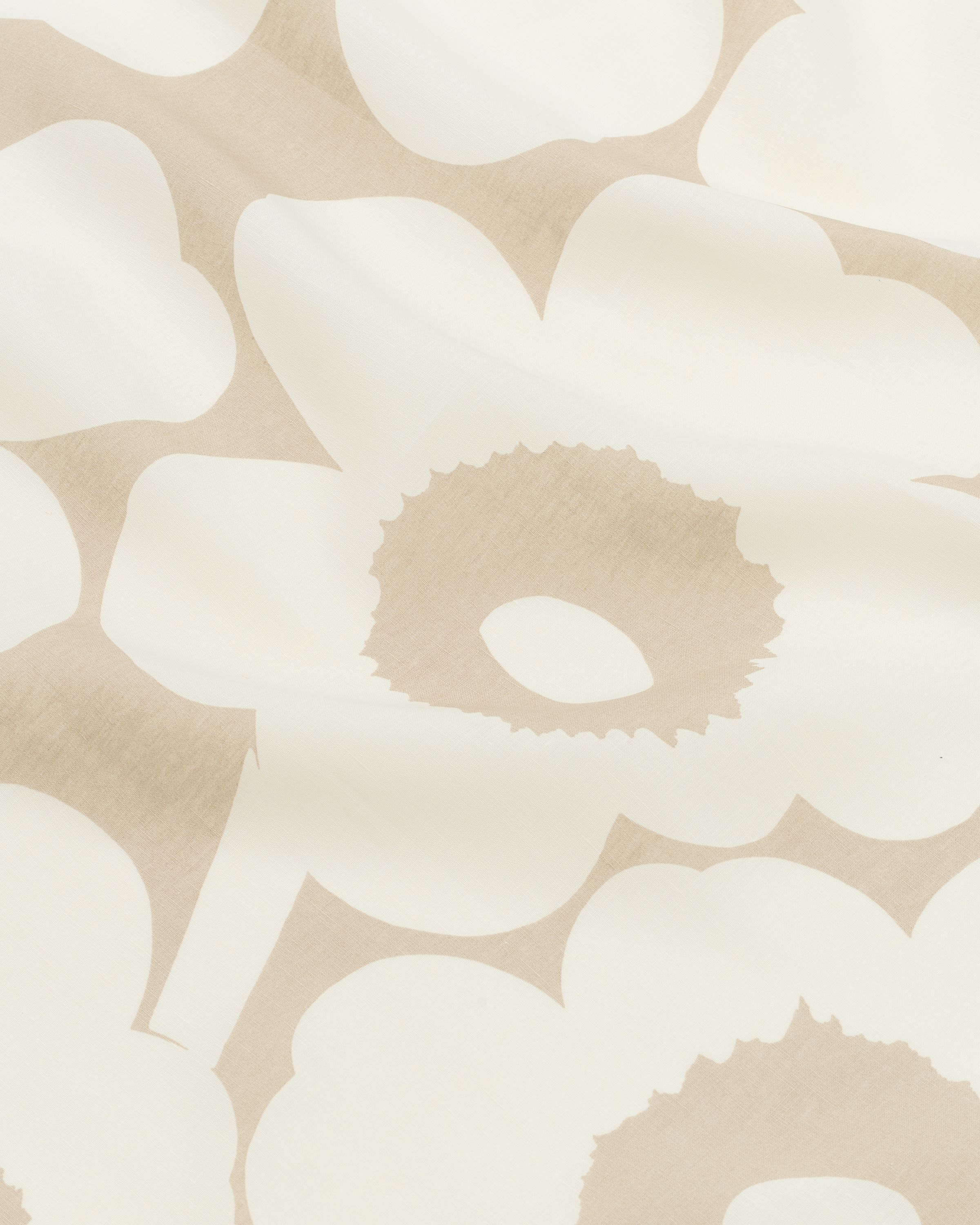 Unikko Linen fabric l.grey, natural white | Marimekko