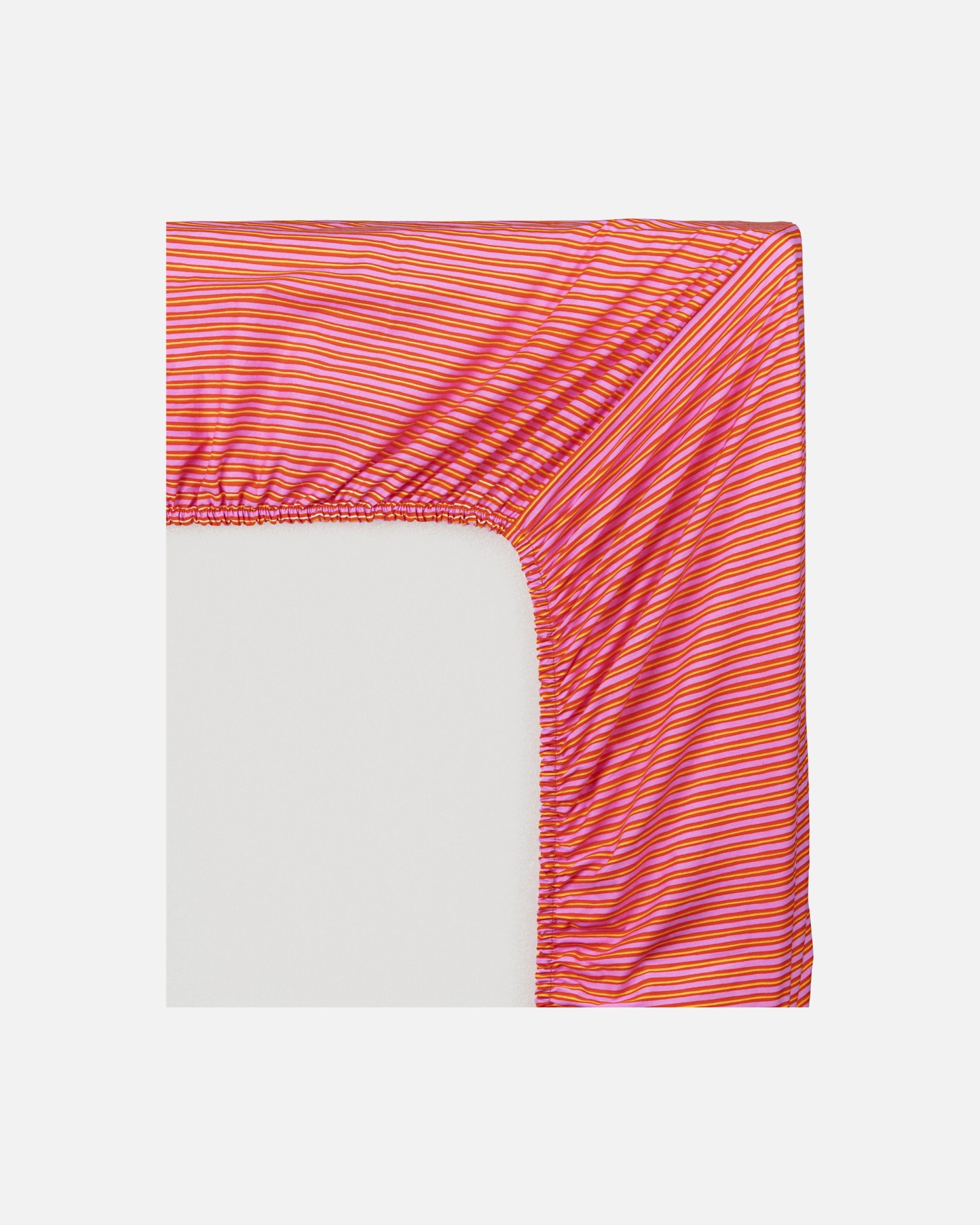 Rastas / Laila Gohar for Marimekko, King fitted sheet, pink, yellow, red,