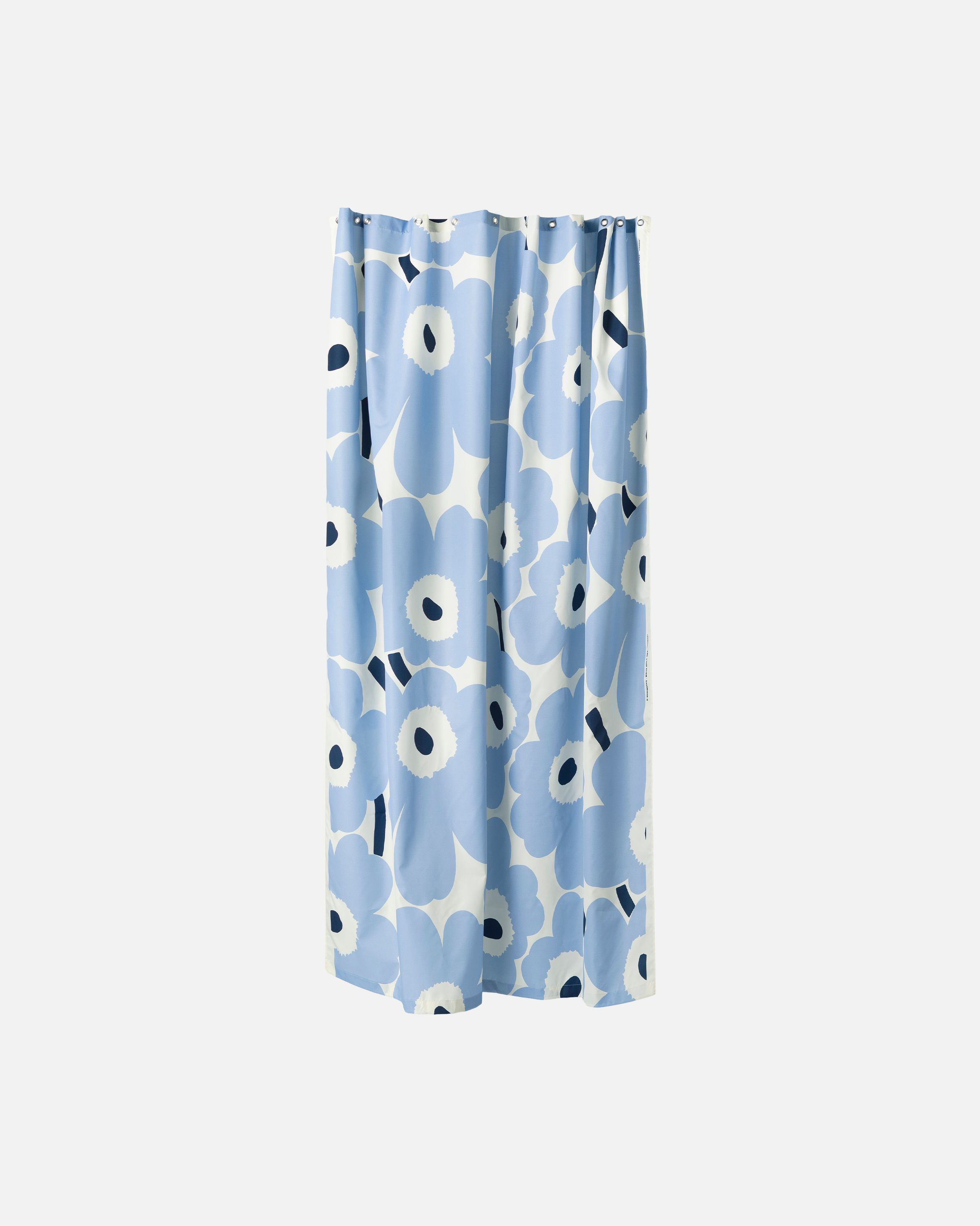 Unikko Showercurtain 180x200 cm off white, lt.blue, navy | Marimekko