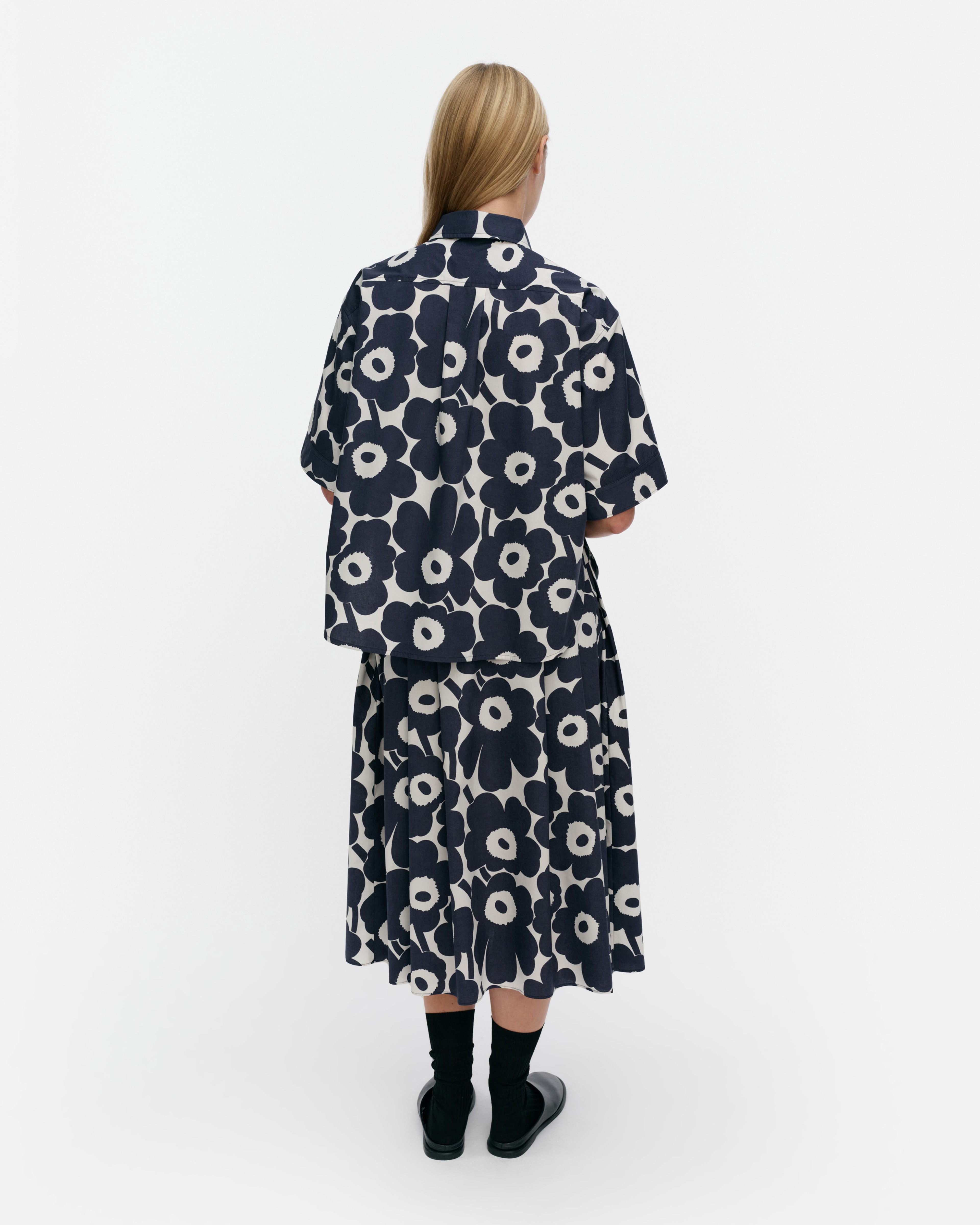 Standardi Unikko, Shirt, dark blue, off white,