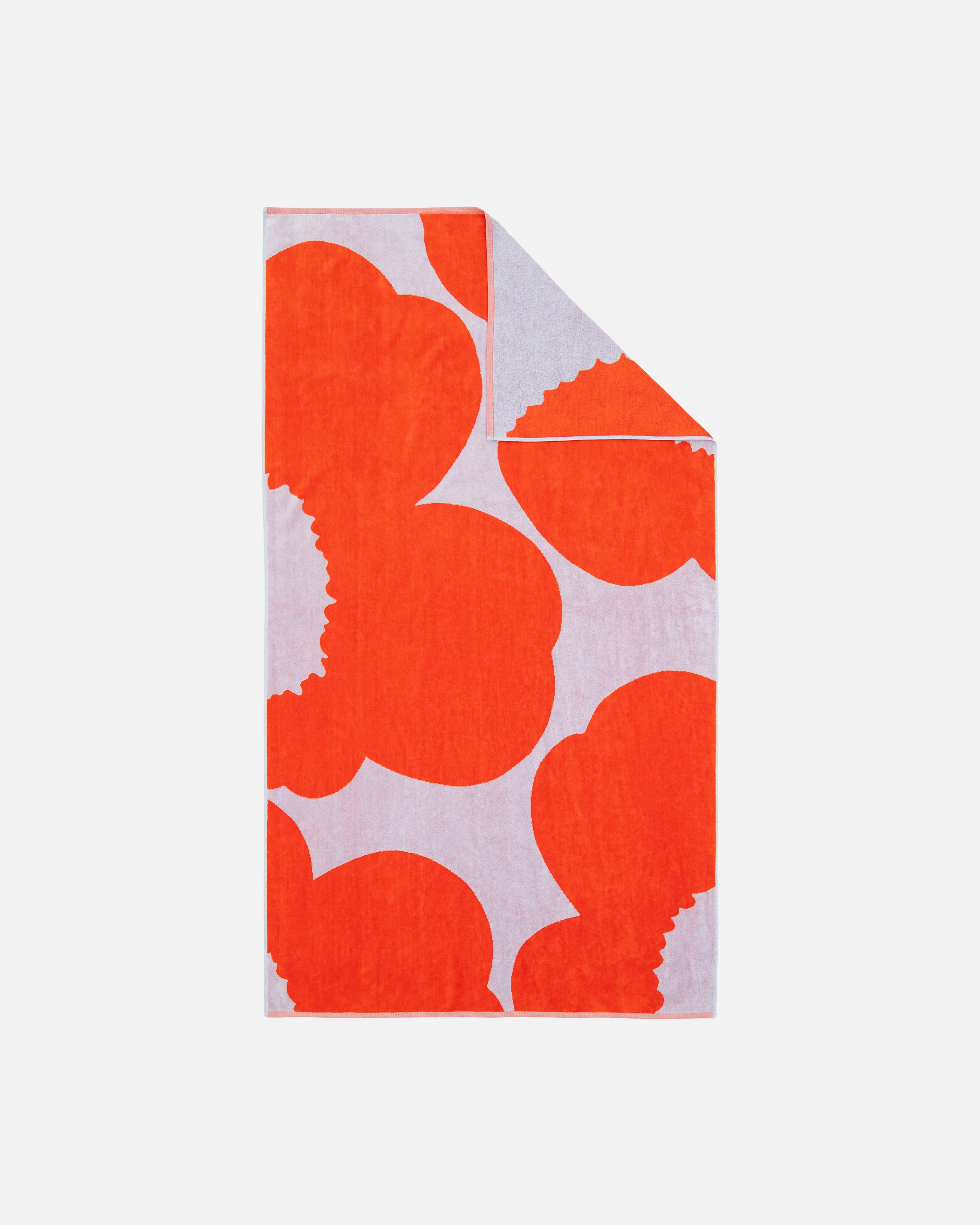 Iso Unikko, Bath towel 100x180 cm, blue lilac, orange red,