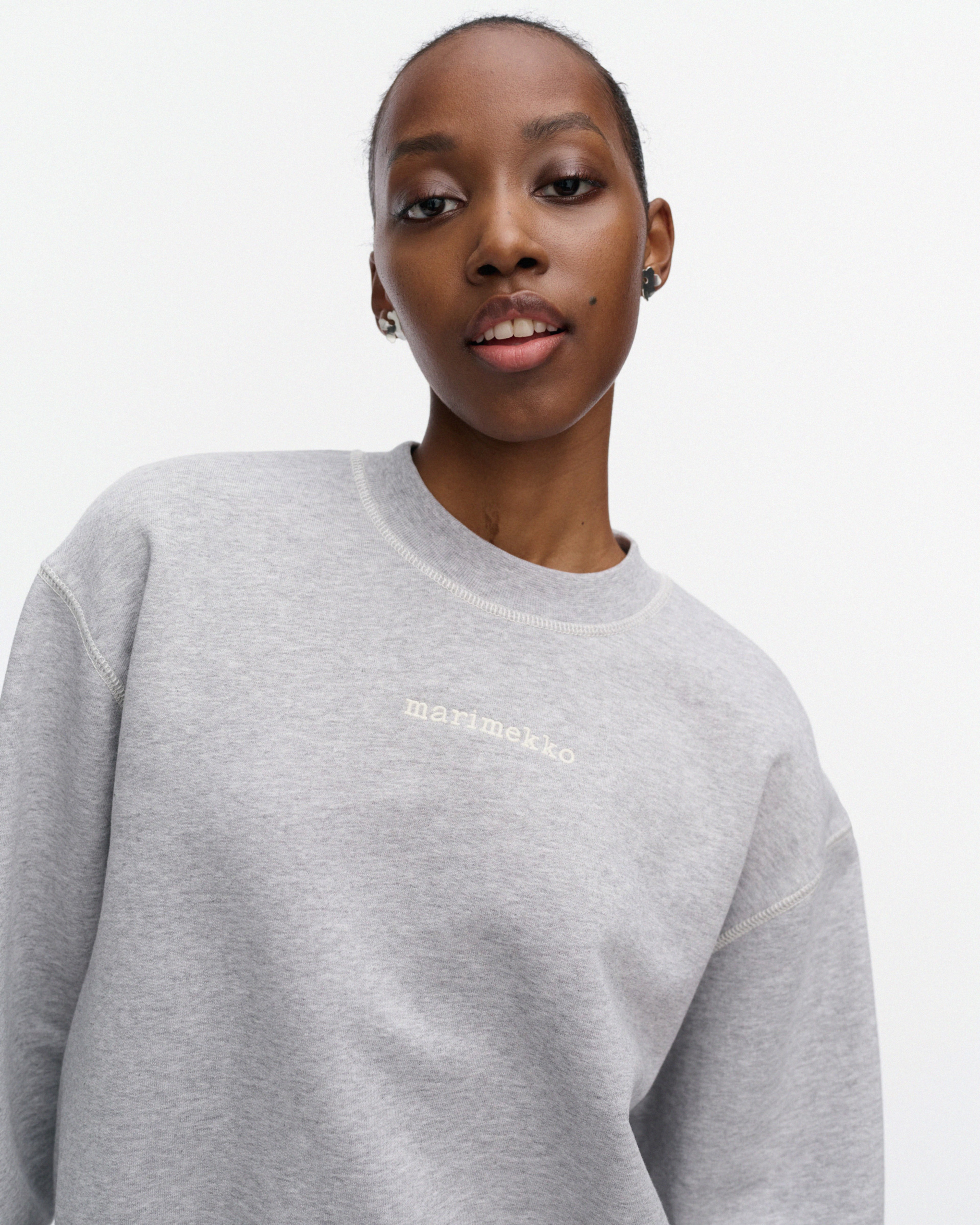 Laulut Logo Placement, Kioski sweatshirt, grey melange, off white,