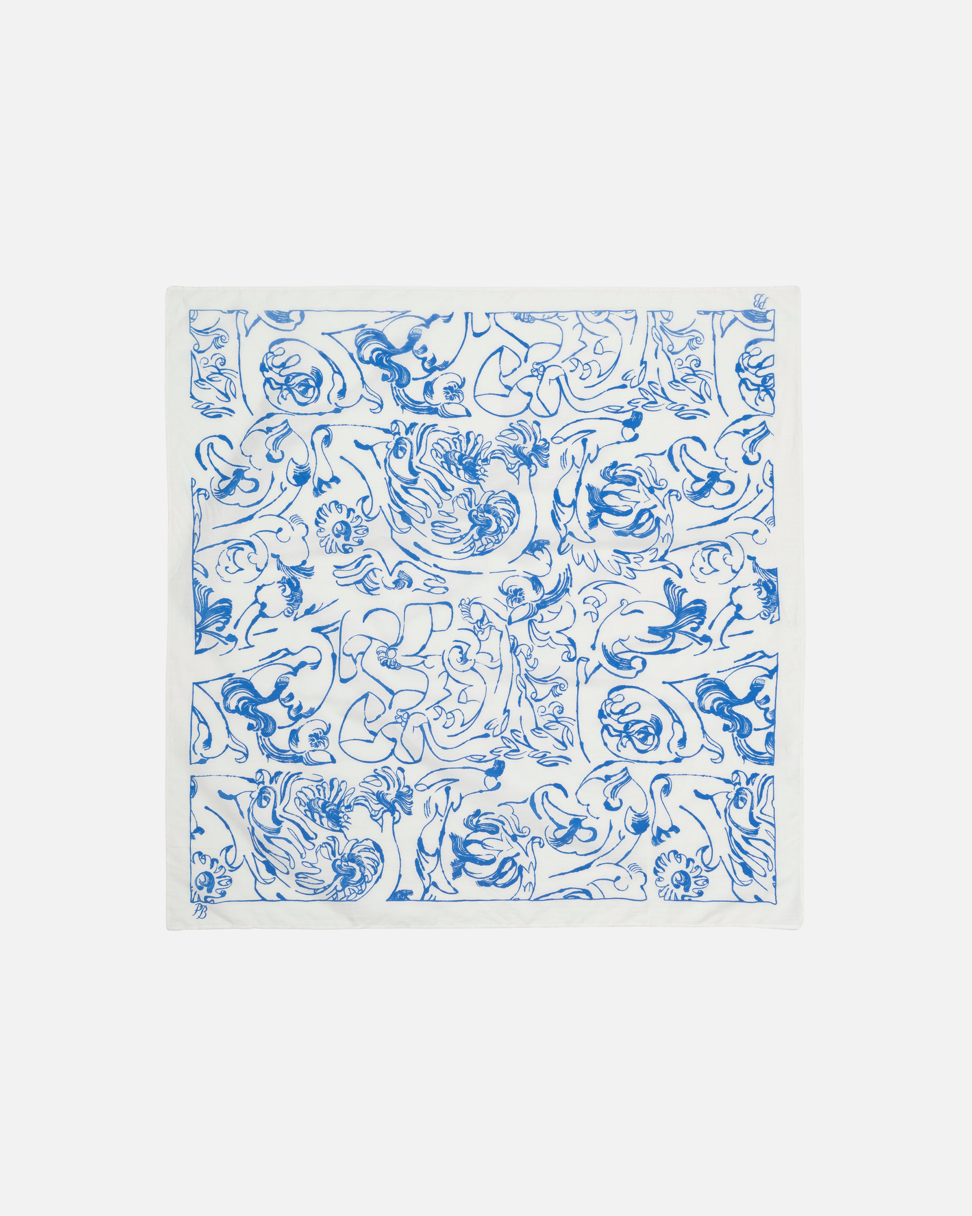 Lieriö Cactis, Scarf, white, blue,
